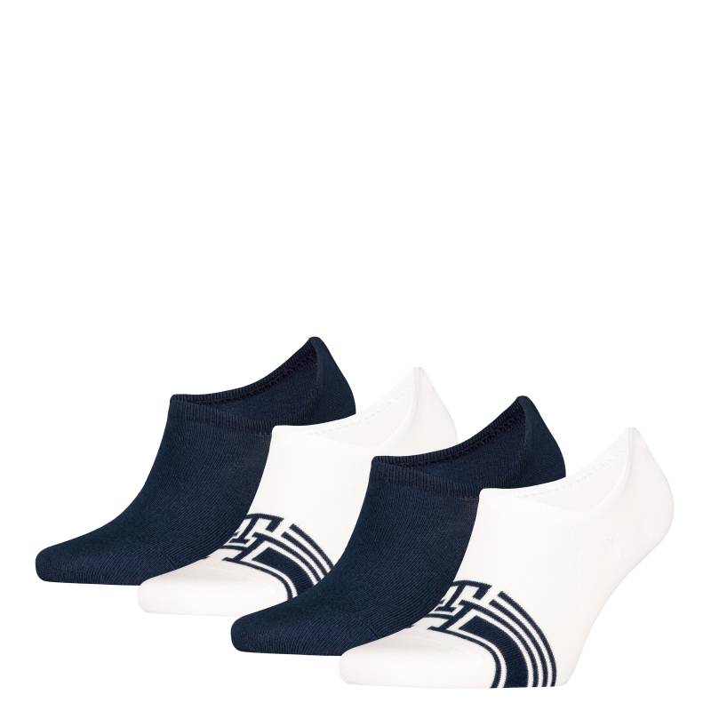 Tommy Hilfiger Socken »TH MEN FOOTIE HC 4P MONOGRAM STRIPE ECOM«, (4 Paar), mit diskretem Logoakzent von TOMMY HILFIGER