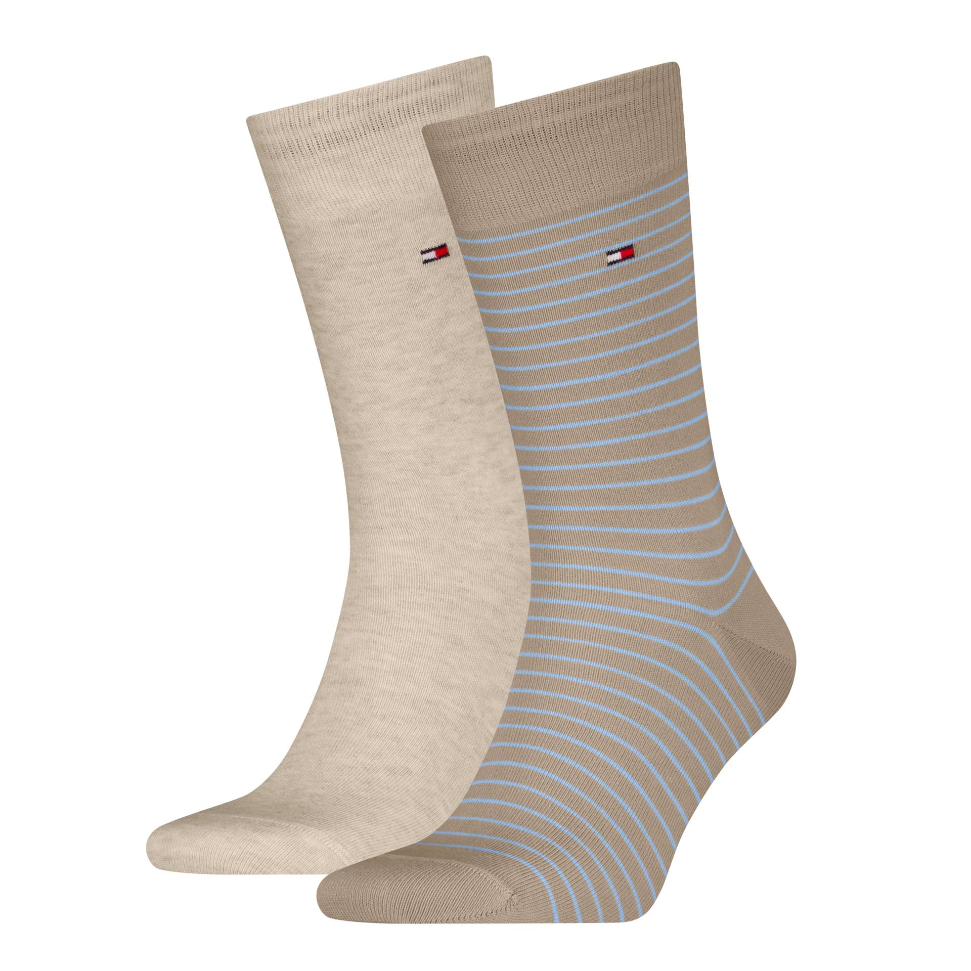 Tommy Hilfiger Socken »TH MEN SMALL STRIPE SOCK 2P«, (2 Paar), mit diskretem Logo von TOMMY HILFIGER