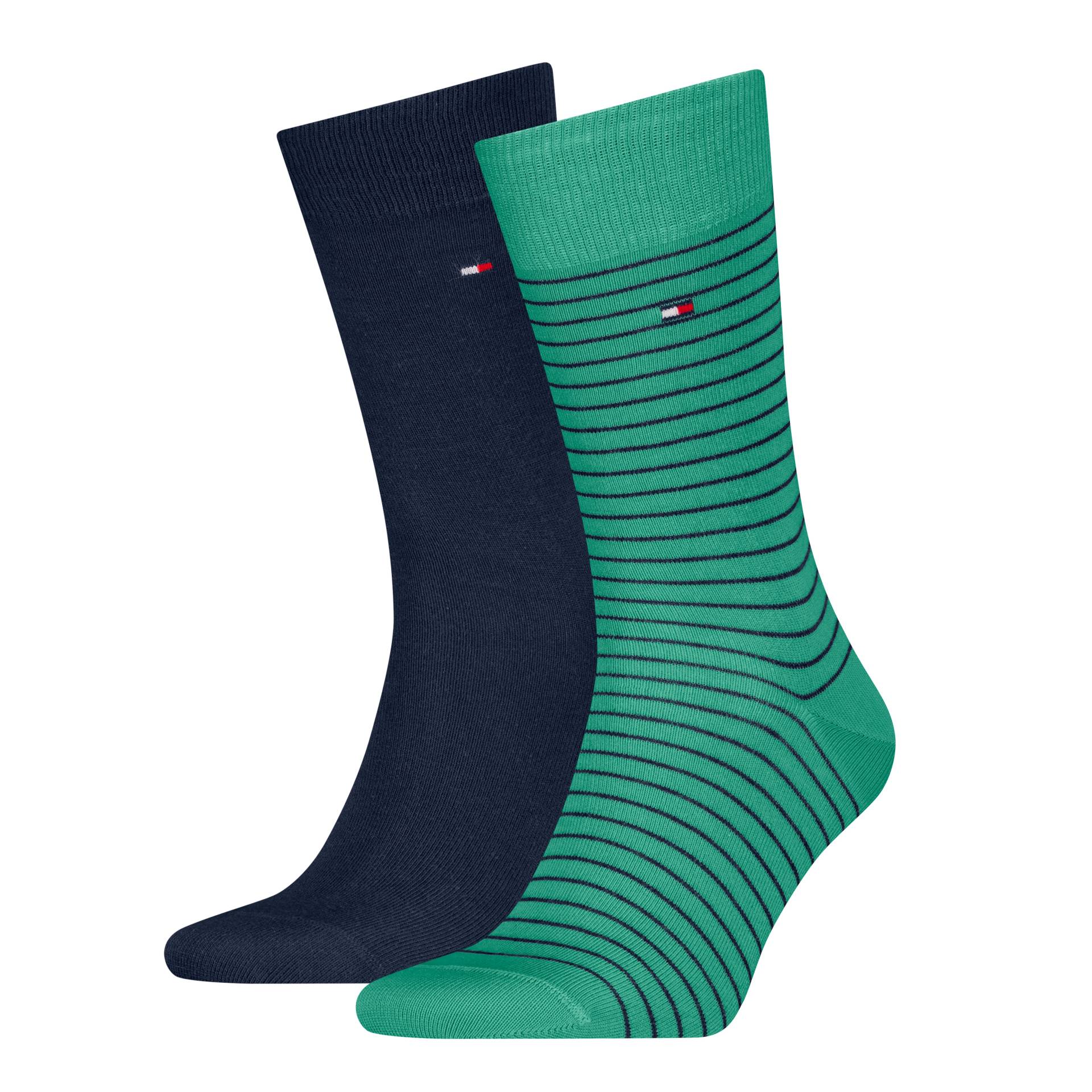 Tommy Hilfiger Socken »TH MEN SMALL STRIPE SOCK 2P«, (2 Paar), mit diskretem Logo von TOMMY HILFIGER