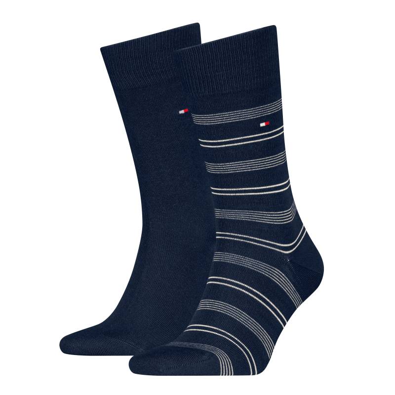 Tommy Hilfiger Socken »TH MEN SOCK 2P FANCY BRETON«, (2 Paar), mit auffälligem Streifenmuster von TOMMY HILFIGER