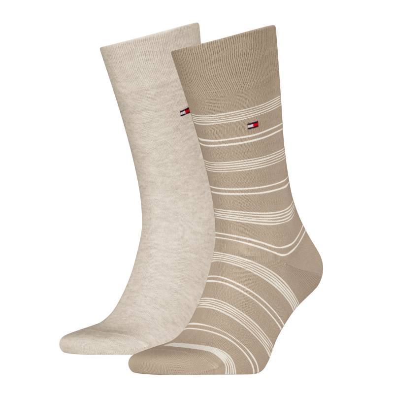 Tommy Hilfiger Socken »TH MEN SOCK 2P FANCY BRETON«, (2 Paar), mit auffälligem Streifenmuster von TOMMY HILFIGER