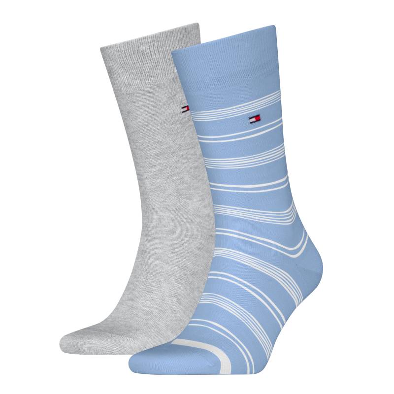 Tommy Hilfiger Socken »TH MEN SOCK 2P FANCY BRETON«, (2 Paar), mit auffälligem Streifenmuster von TOMMY HILFIGER