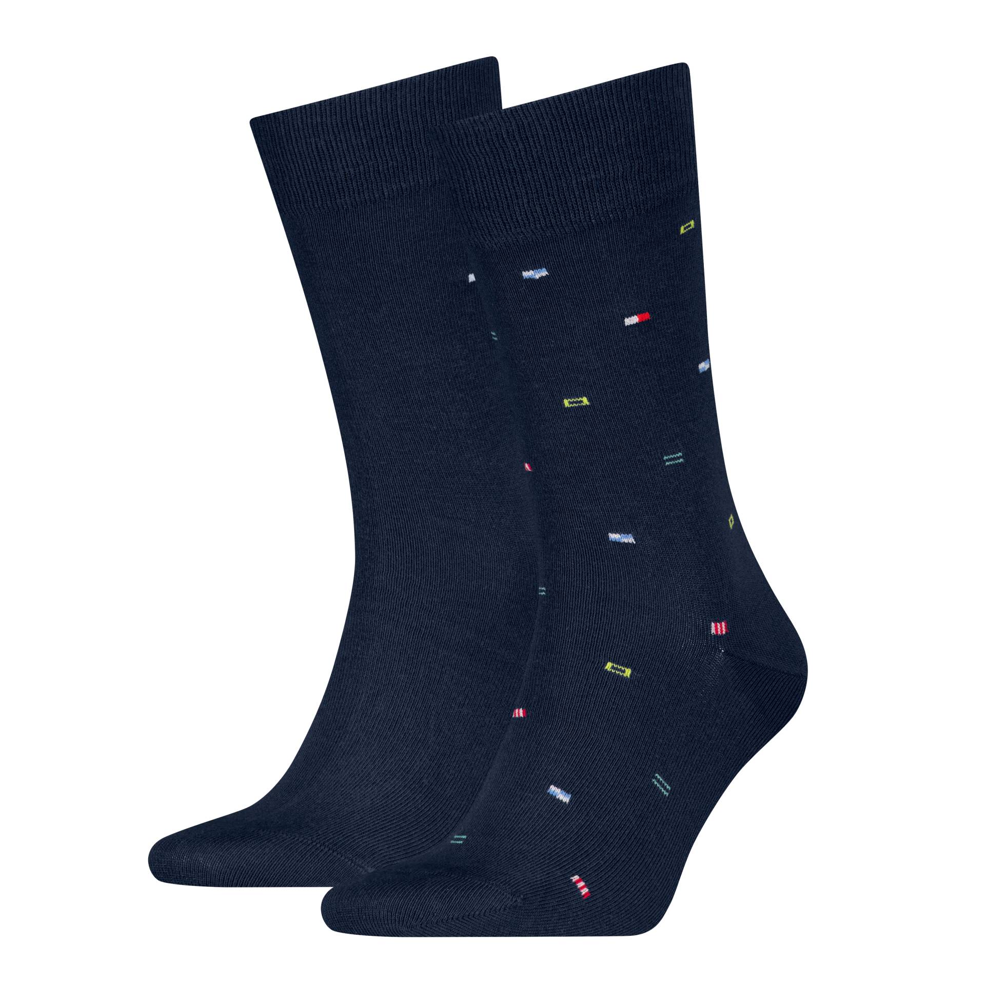 Tommy Hilfiger Socken »TH MEN SOCK 2P NAUTICAL FLAG«, (2 Paar), mit dezenter Markenapplikation von TOMMY HILFIGER