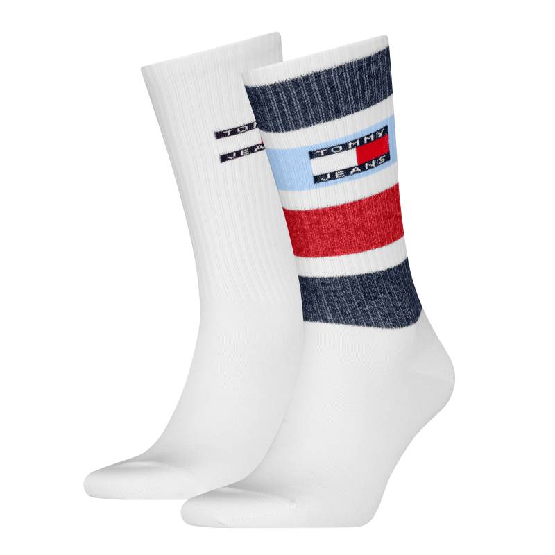 Tommy Hilfiger Socken »TH UNI TJ SOCK 2P FADED RUGBY«, (2 Paar), mit kräftigem Streifenmuster von TOMMY HILFIGER