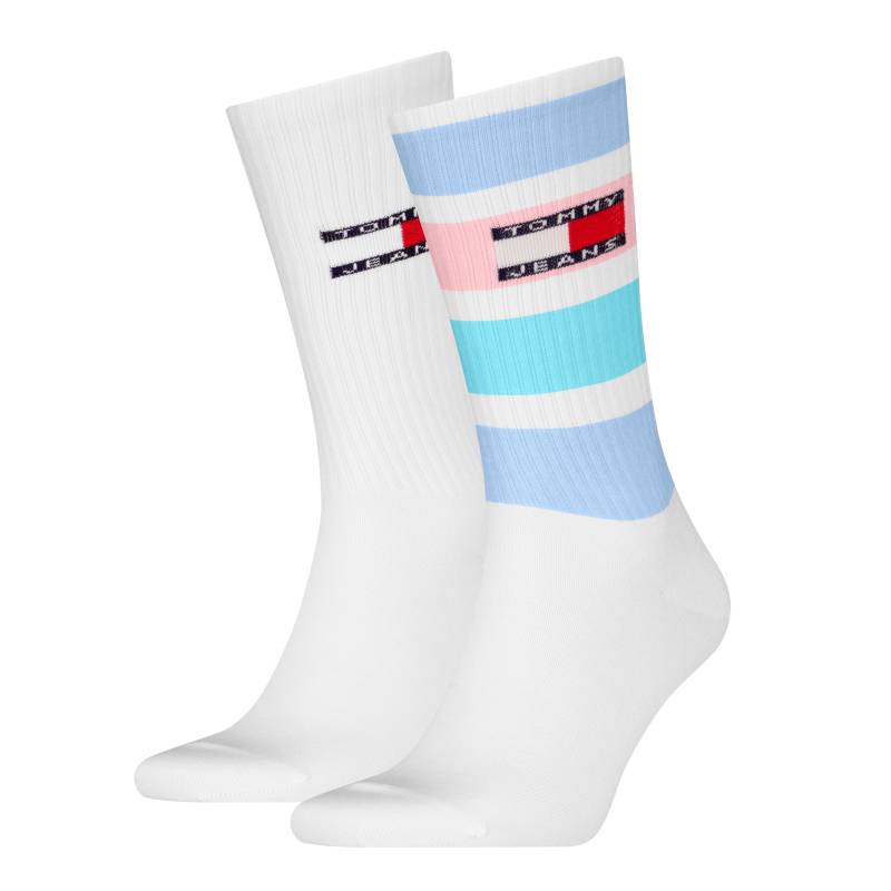 Tommy Hilfiger Socken »TH UNI TJ SOCK 2P FADED RUGBY«, (2 Paar), mit kräftigem Streifenmuster von TOMMY HILFIGER