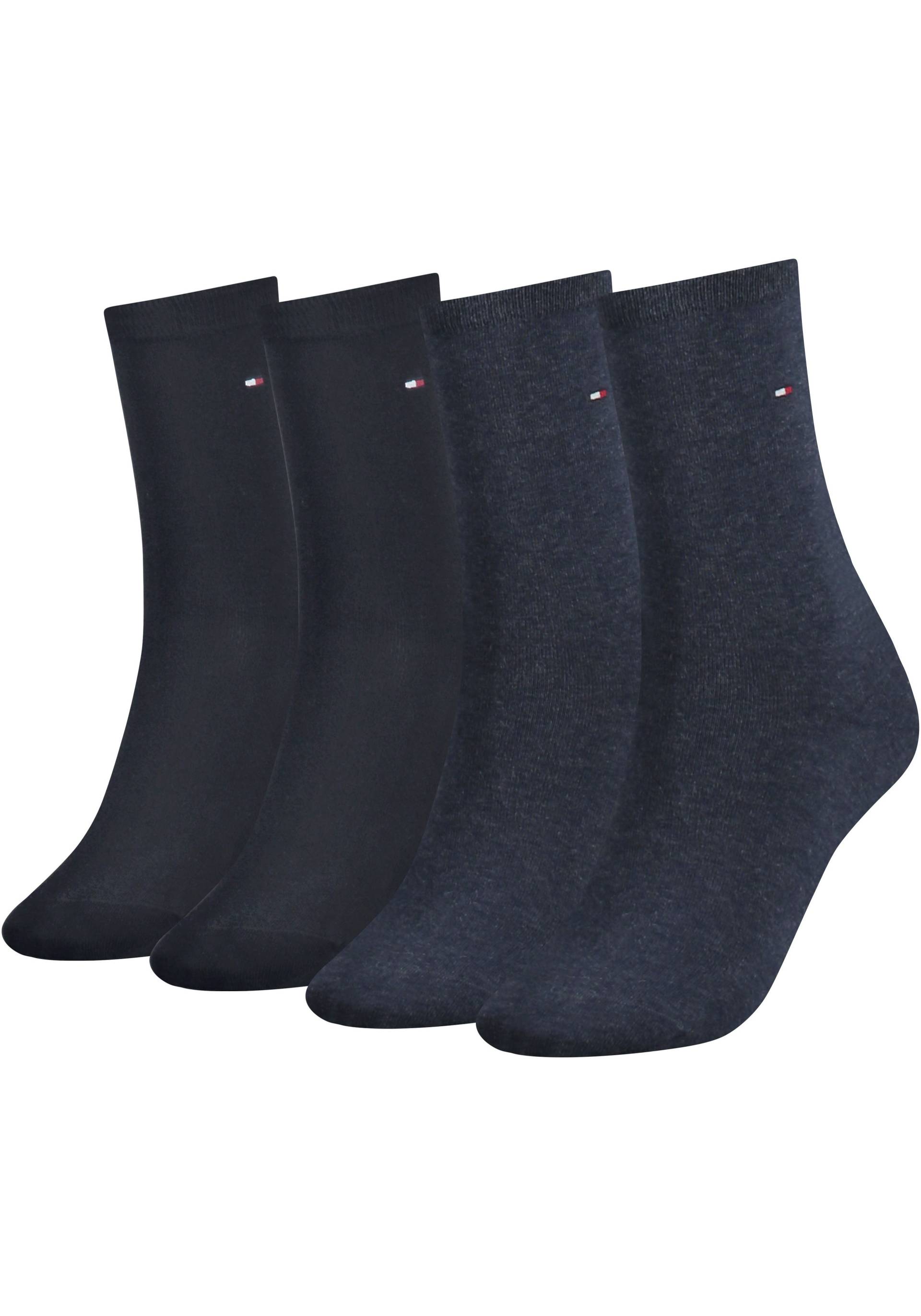 Tommy Hilfiger Socken »TH WOMEN 4P SOCK ECOM«, (4er-Pack), mit Logostickerei von TOMMY HILFIGER