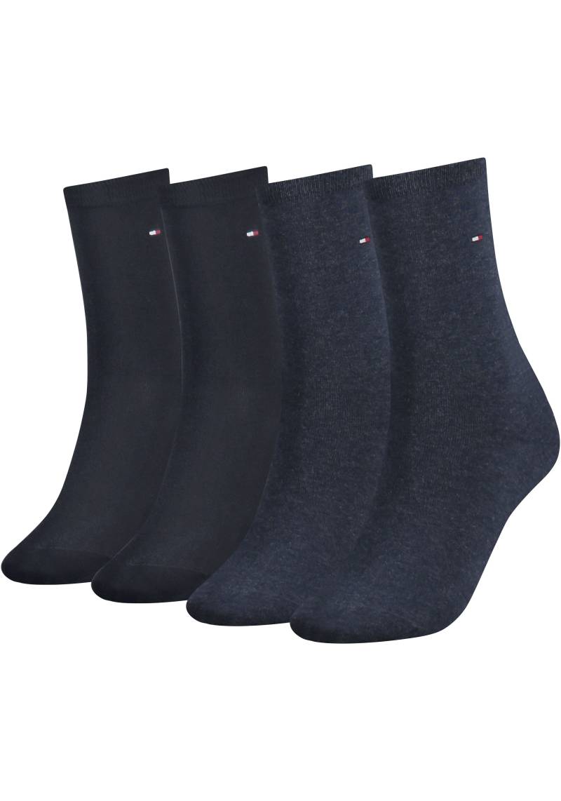 Tommy Hilfiger Socken »TH WOMEN 4P SOCK ECOM«, (4 Paar), mit Logostickerei von TOMMY HILFIGER