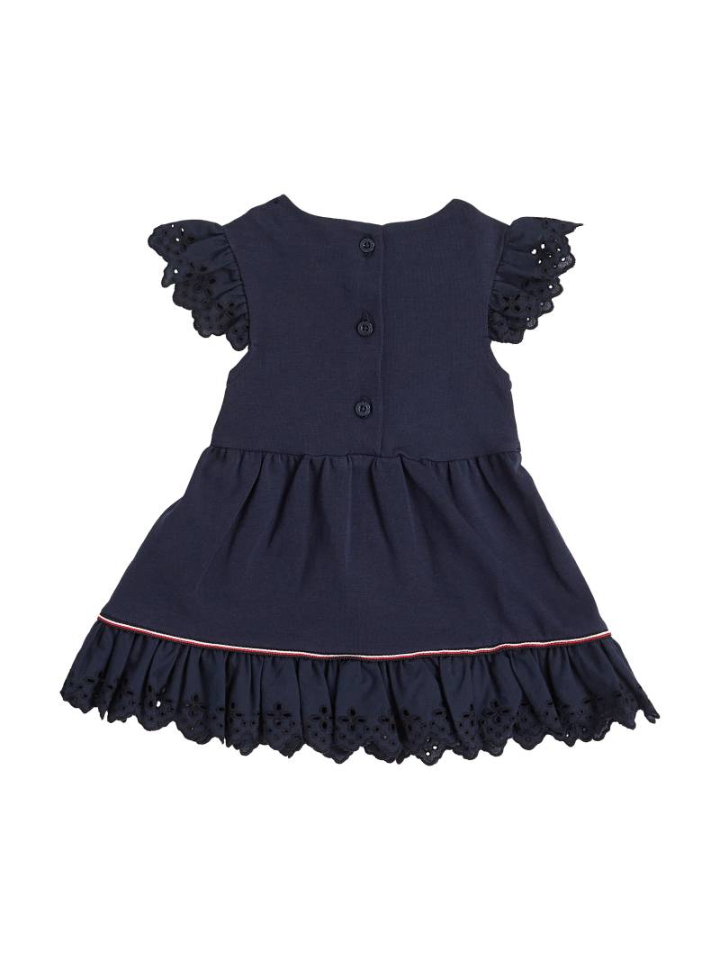 Tommy Hilfiger Sommerkleid »BRODERIE ANGLAISE DRESS SS«, mit Logo-Kontrastband, mit Logostickerei von TOMMY HILFIGER