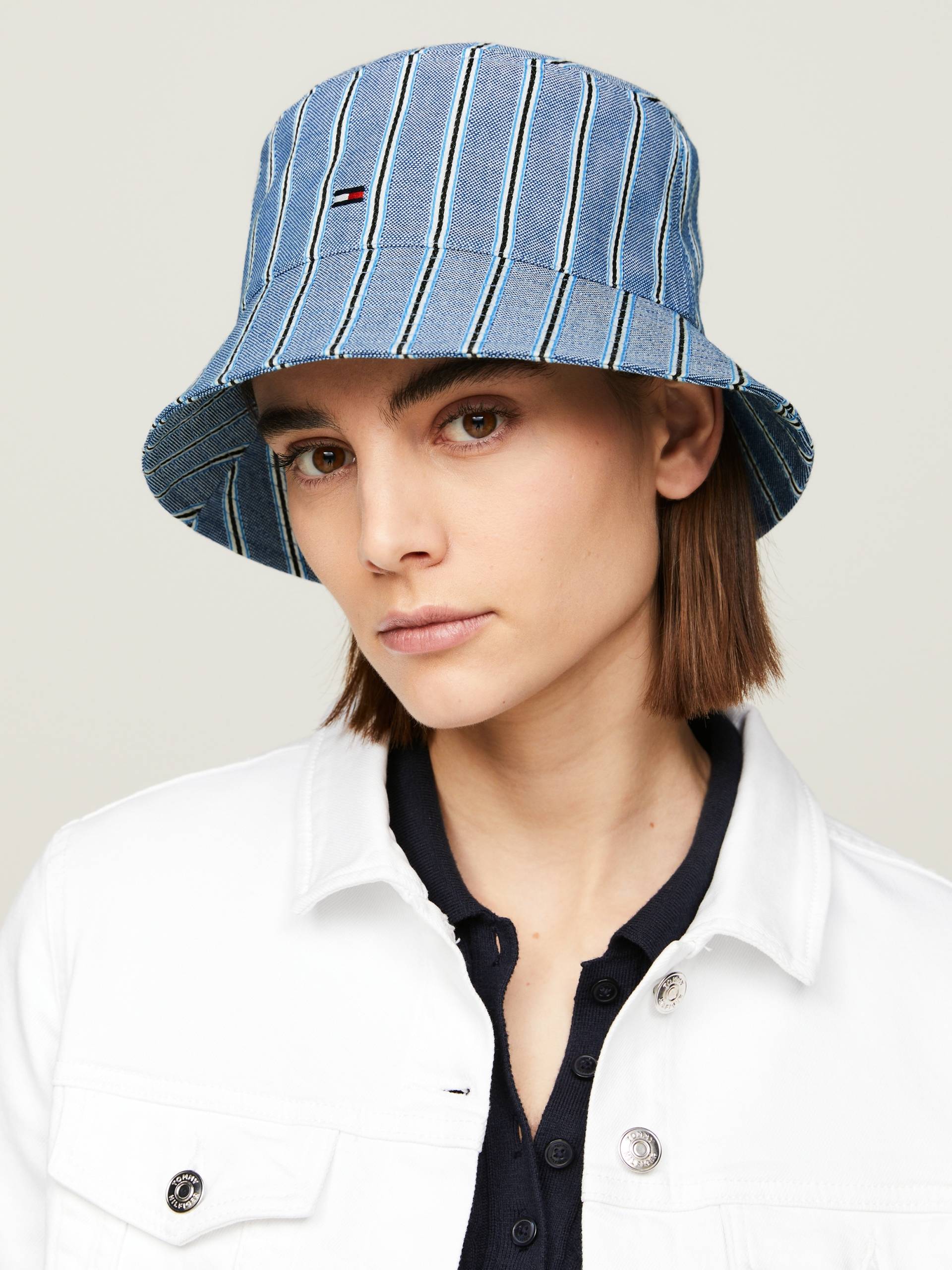 Tommy Hilfiger Sonnenhut »ESSENTIAL FLAG BUCKET HAT«, modisch gestreift von TOMMY HILFIGER