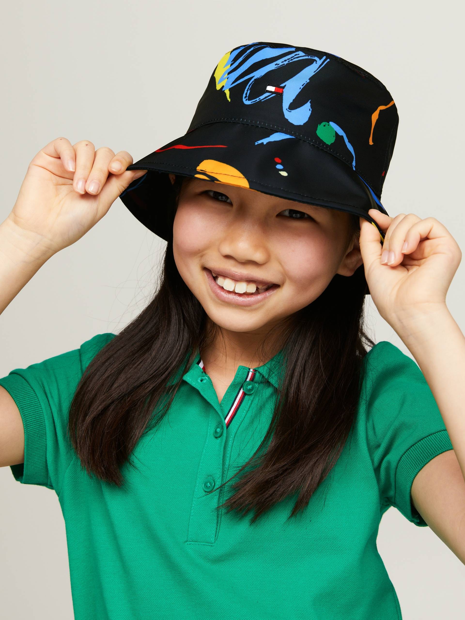 Tommy Hilfiger Sonnenhut »SMALL FLAG AOP BUCKET HAT«, für Kinder bis 16 Jahre von TOMMY HILFIGER