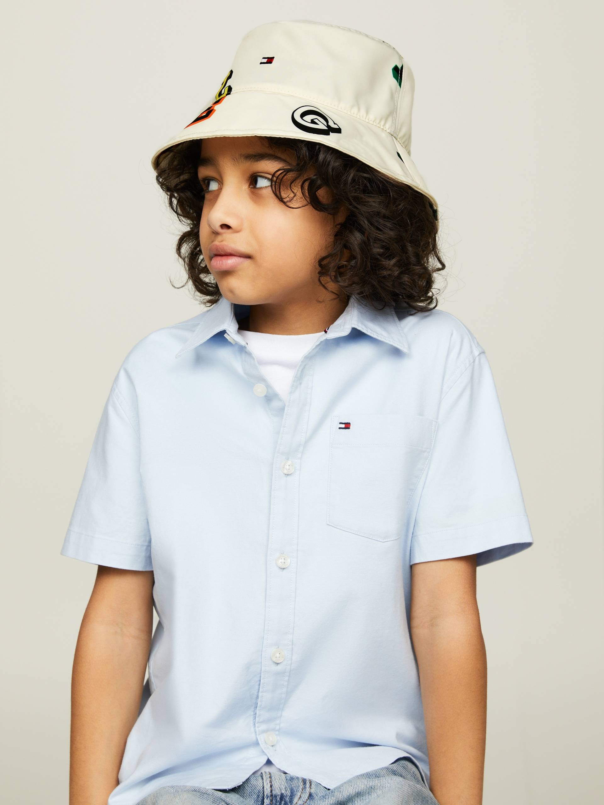 Tommy Hilfiger Sonnenhut »SMALL FLAG AOP BUCKET HAT«, für Kinder bis 16 Jahre von TOMMY HILFIGER