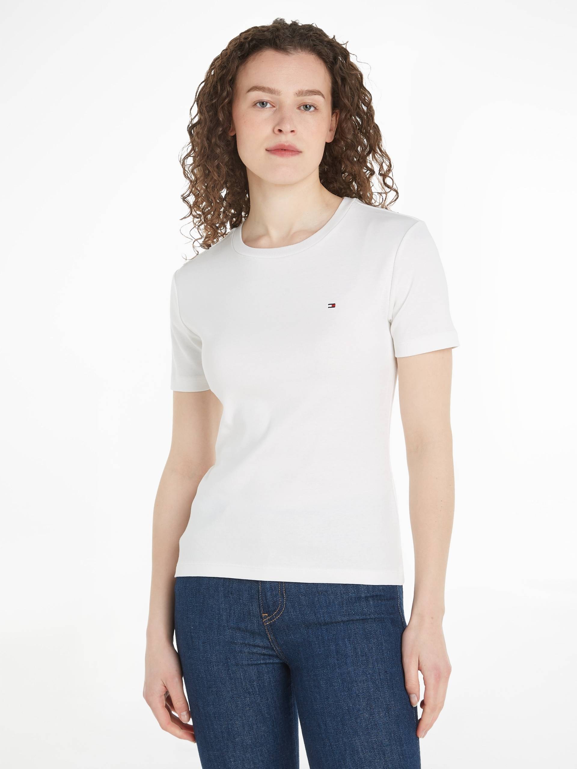 Tommy Hilfiger Stehkragenshirt »NEW CODY SLIM CROP MOCK-NK«, mit Logostickerei von TOMMY HILFIGER