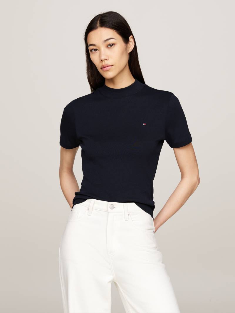 Tommy Hilfiger Stehkragenshirt »NEW CODY SLIM CROP MOCK-NK«, mit Logostickerei von TOMMY HILFIGER