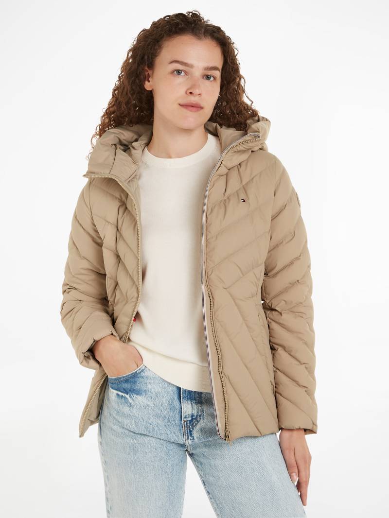 Tommy Hilfiger Steppjacke »CHEVRON MW PADDED JACKET«, mit Kapuze, mit mittelstarker Wattierung und Tommy Hilfiger Markenlabel von TOMMY HILFIGER