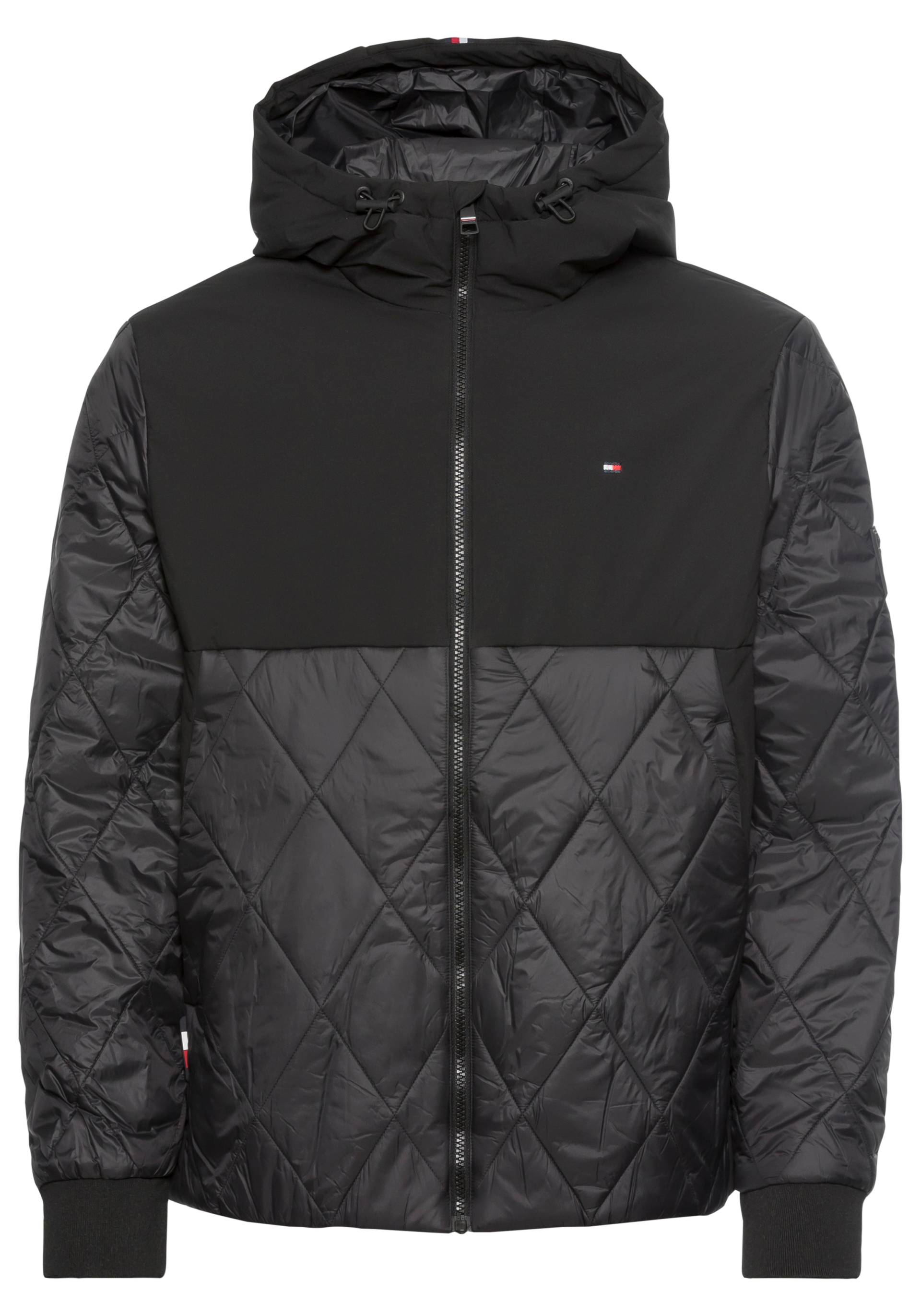 Tommy Hilfiger Steppjacke »CL MIX HOODED JACKET«, mit Kapuze, mit Rautenmuster von TOMMY HILFIGER