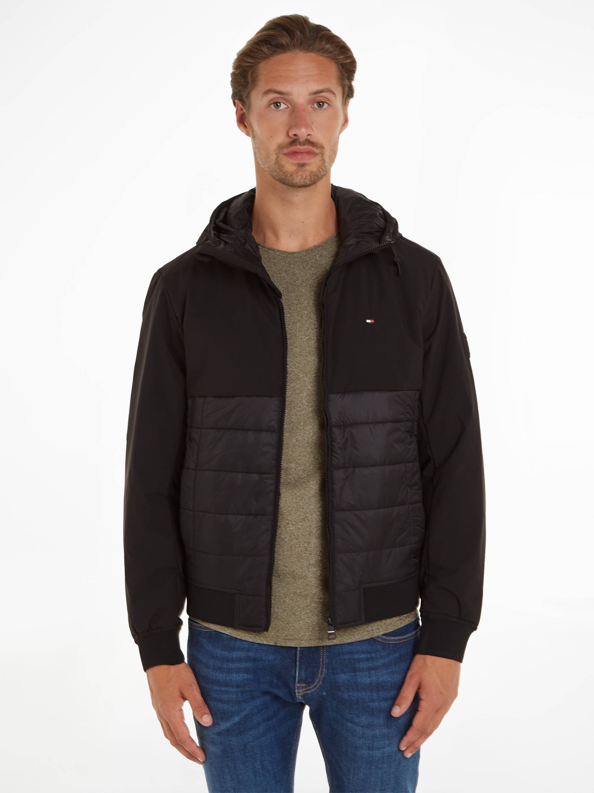 Tommy Hilfiger Steppjacke »CL MIX MEDIA HOODED JACKET«, mit Kapuze von TOMMY HILFIGER