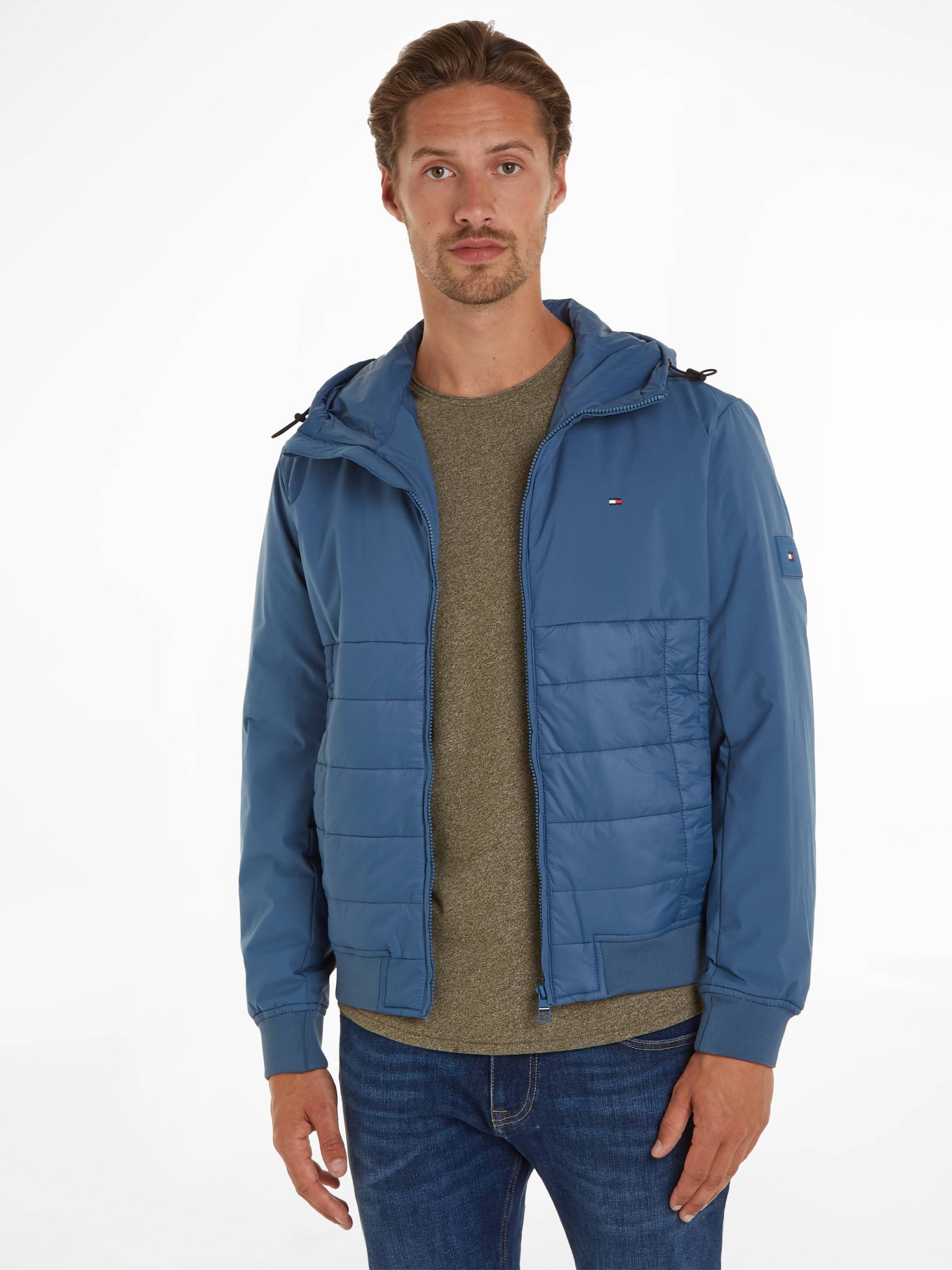 Tommy Hilfiger Steppjacke »CL MIX MEDIA HOODED JACKET«, mit Kapuze von TOMMY HILFIGER