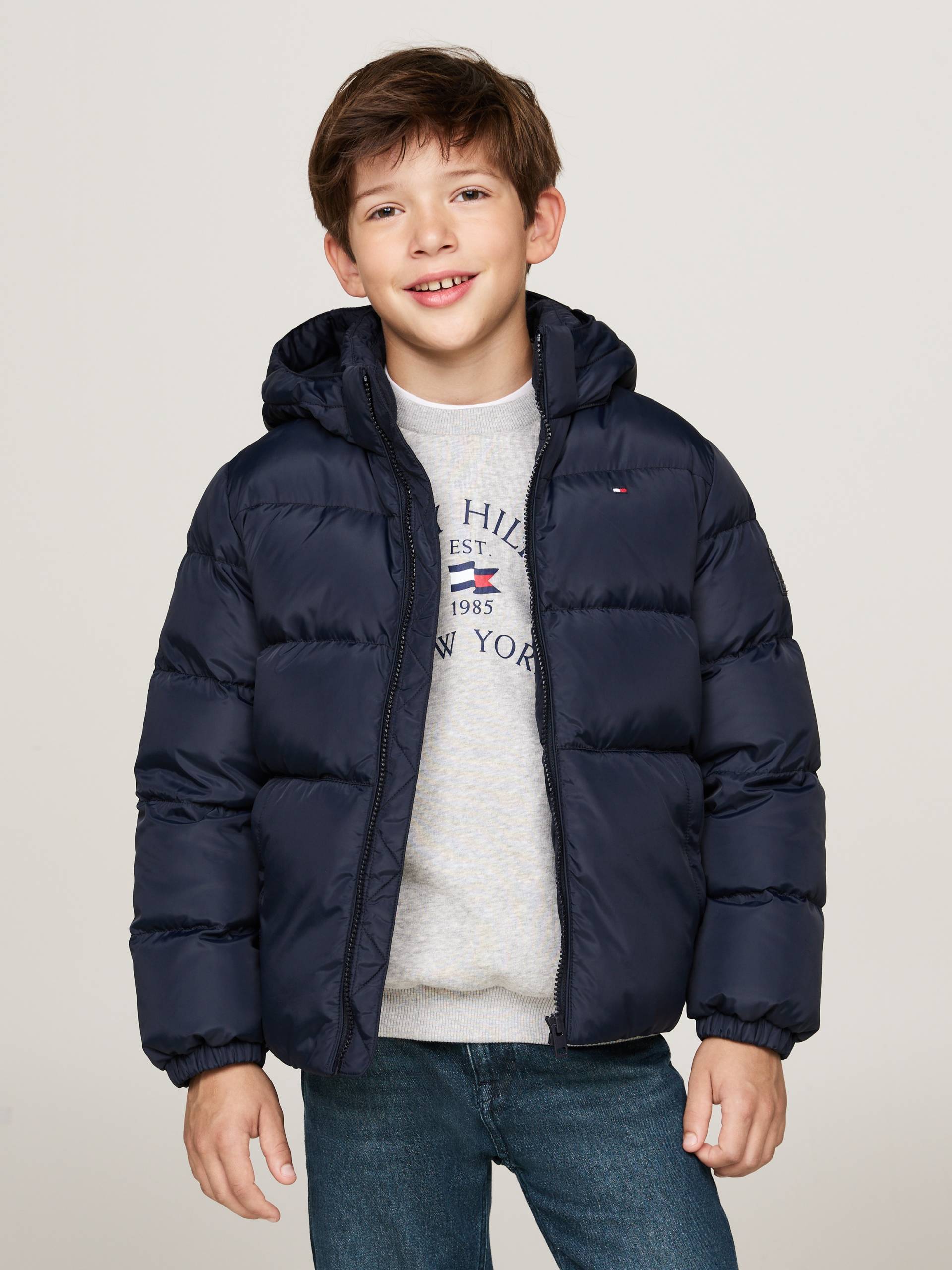 Tommy Hilfiger Steppjacke »ESSENTIAL JACKET«, mit Kapuze, mit Logo-Patch von TOMMY HILFIGER