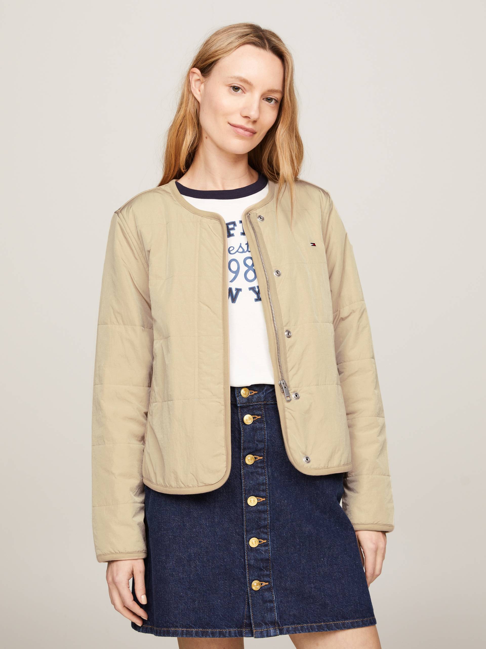 Tommy Hilfiger Steppjacke »JERSEY LINED JACKET«, mit Tommy Jeans Logo-Flag von TOMMY HILFIGER