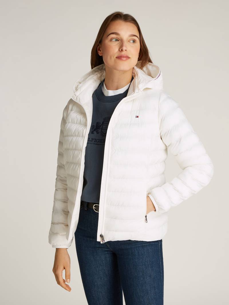 Tommy Hilfiger Steppjacke »LW PADDED GLOBAL STRIPE JACKET«, (Global Serie TH WOMEN), mit Kapuze, mit Brand-Elastiktape an der Kapuze von TOMMY HILFIGER