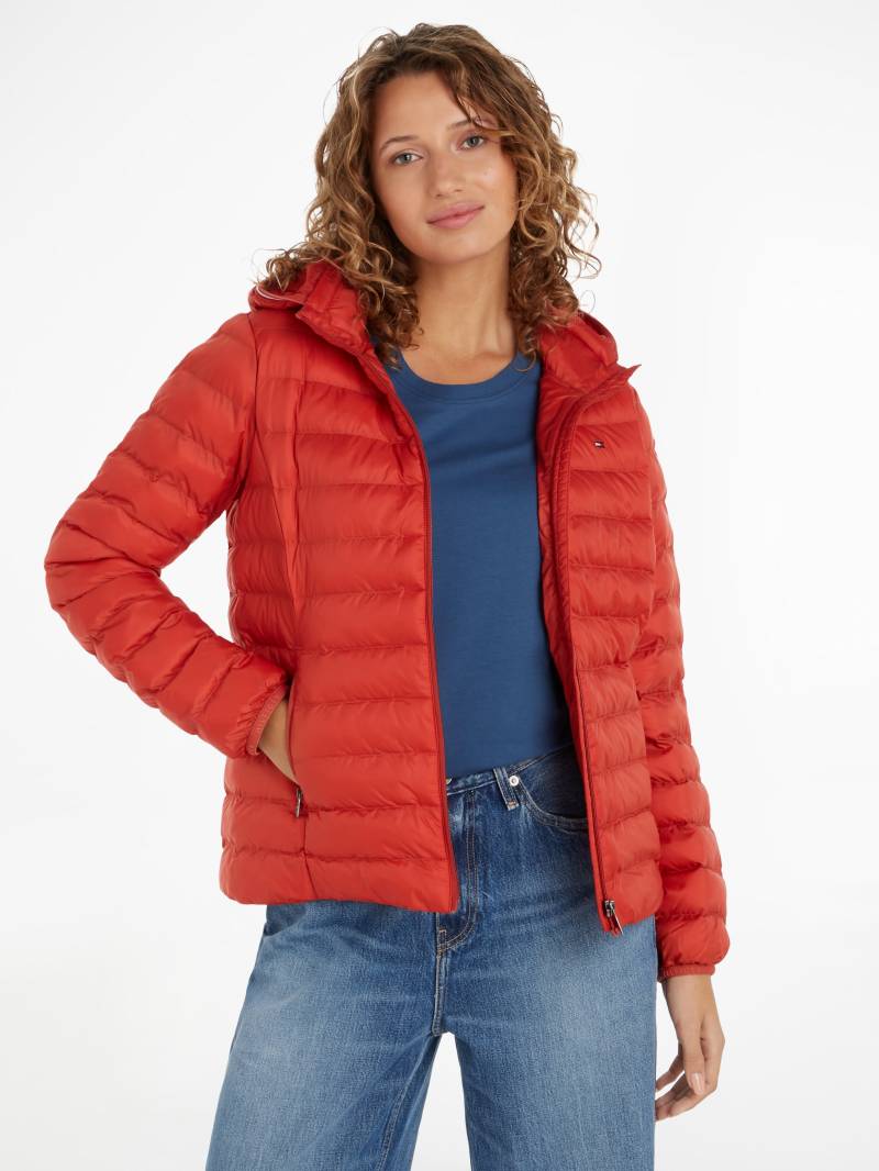 Tommy Hilfiger Steppjacke »LW PADDED GLOBAL STRIPE JACKET«, (Global Serie TH WOMEN), mit Kapuze, mit Brand-Elastiktape an der Kapuze von TOMMY HILFIGER