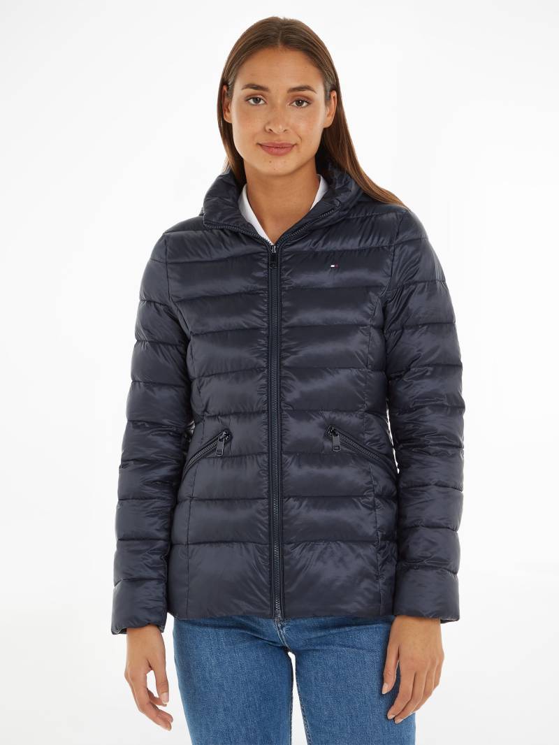 Tommy Hilfiger Steppjacke »MW PADDED GLOBAL STRIPE JACKET«, mit Kapuze, mit Logo hinten auf Stehkragen, herausnehmbare Kapuze, wasserabweisend von TOMMY HILFIGER