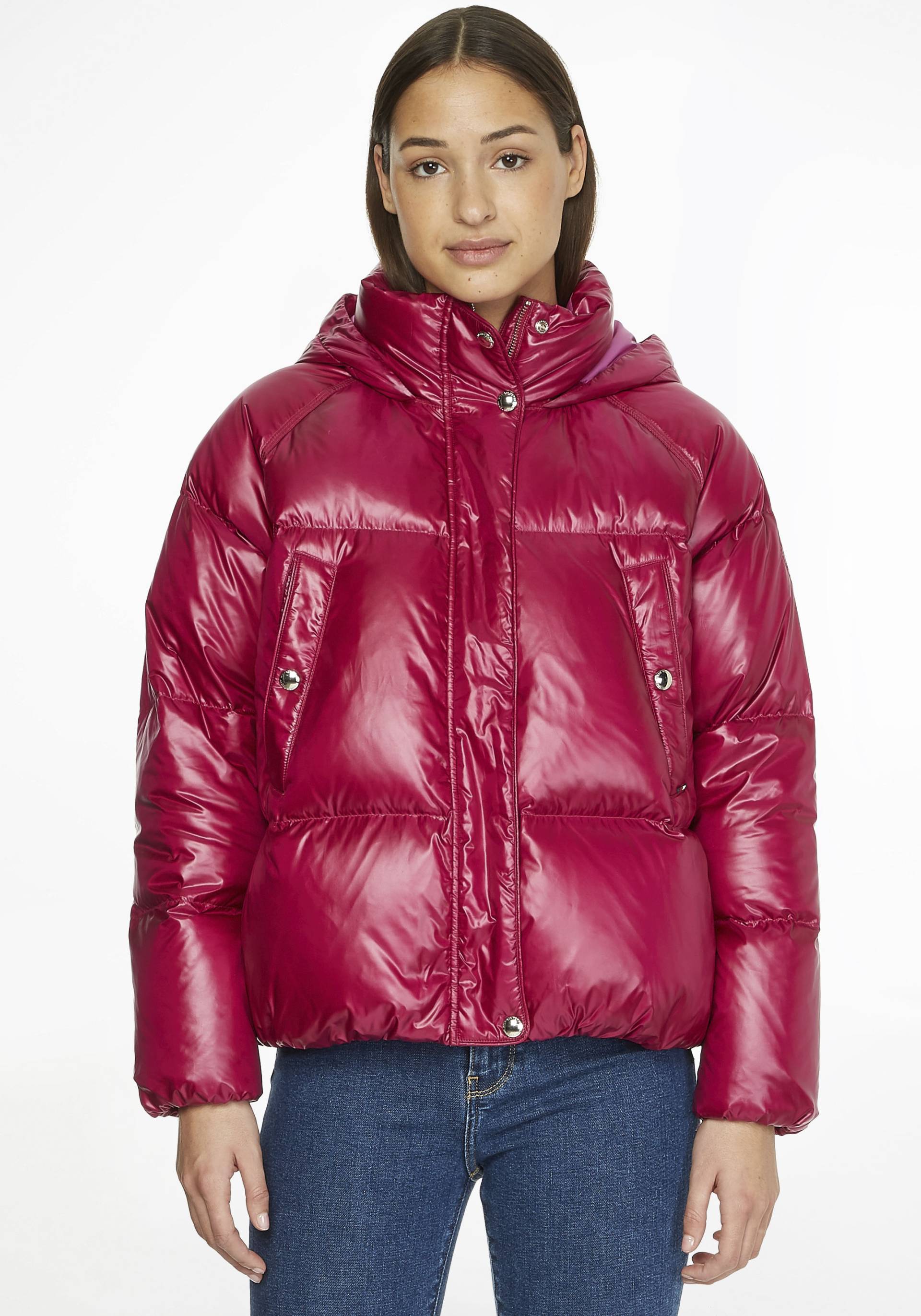 Tommy Hilfiger Steppjacke »POP COLOUR DOWN JACKET«, mit Kapuze, mit Stehkragen von TOMMY HILFIGER