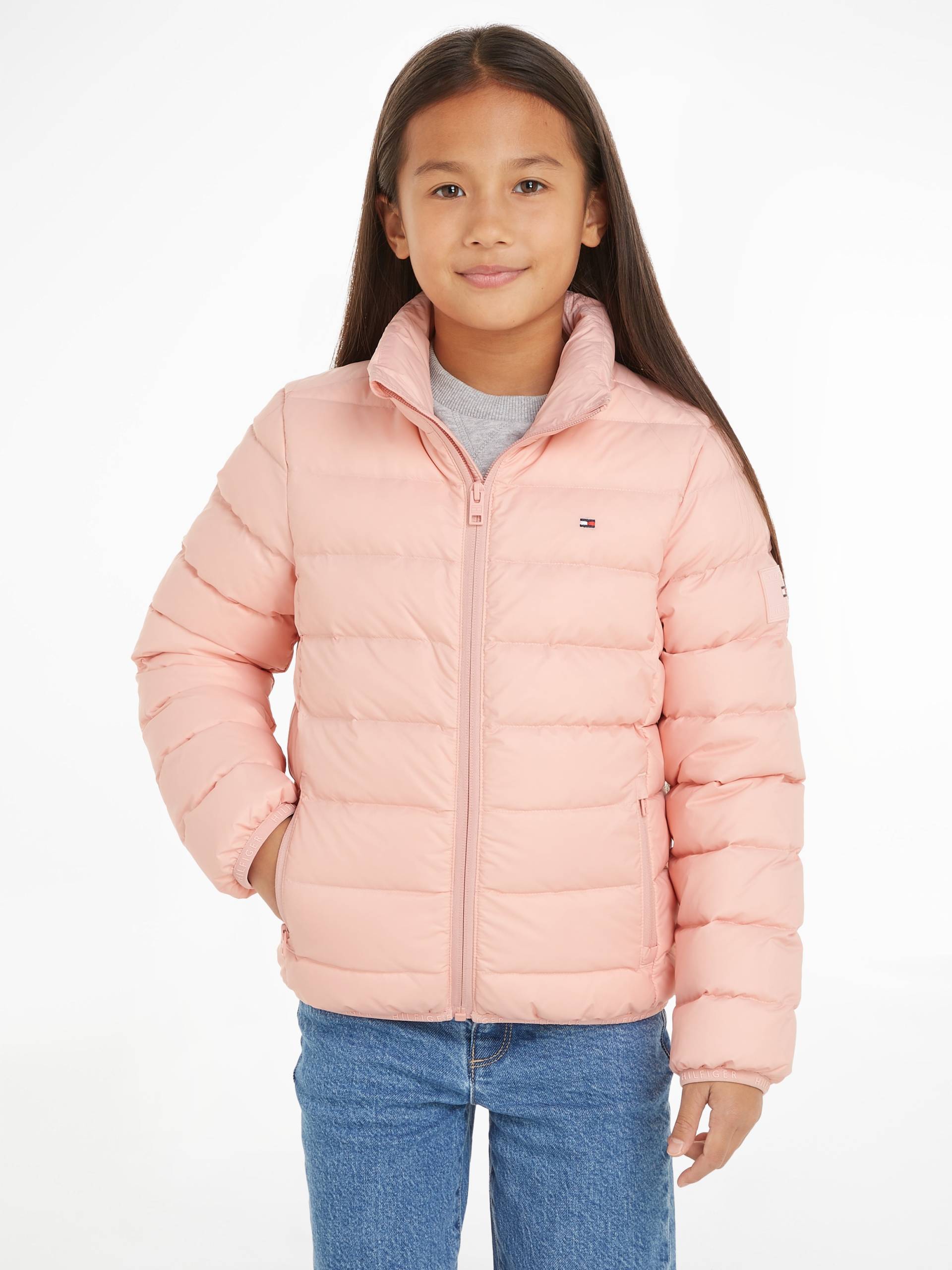 Tommy Hilfiger Steppjacke »U ESSENTIAL LIGHT DOWN JACKET«, Kinder bis 16 Jahre mit Logostickerei von TOMMY HILFIGER