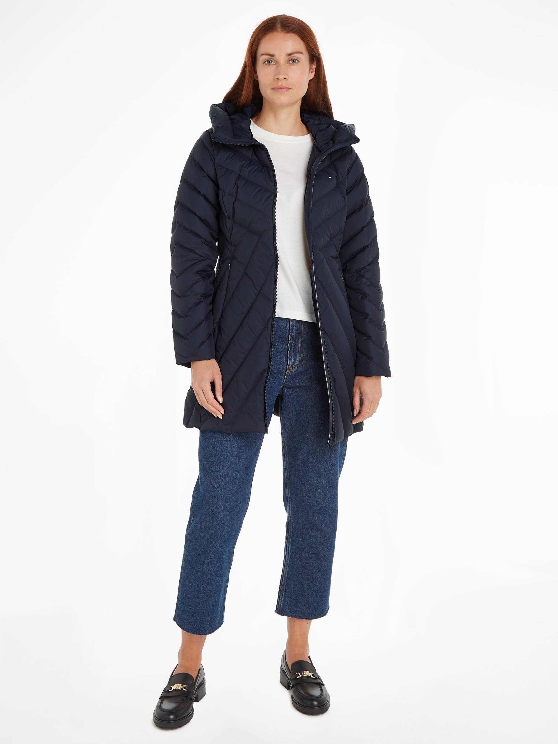 Tommy Hilfiger Steppmantel »CHEVRON MW PADDED COAT«, mit mittelstarker Wattierung und Tommy Hilfiger Markenlabel von TOMMY HILFIGER