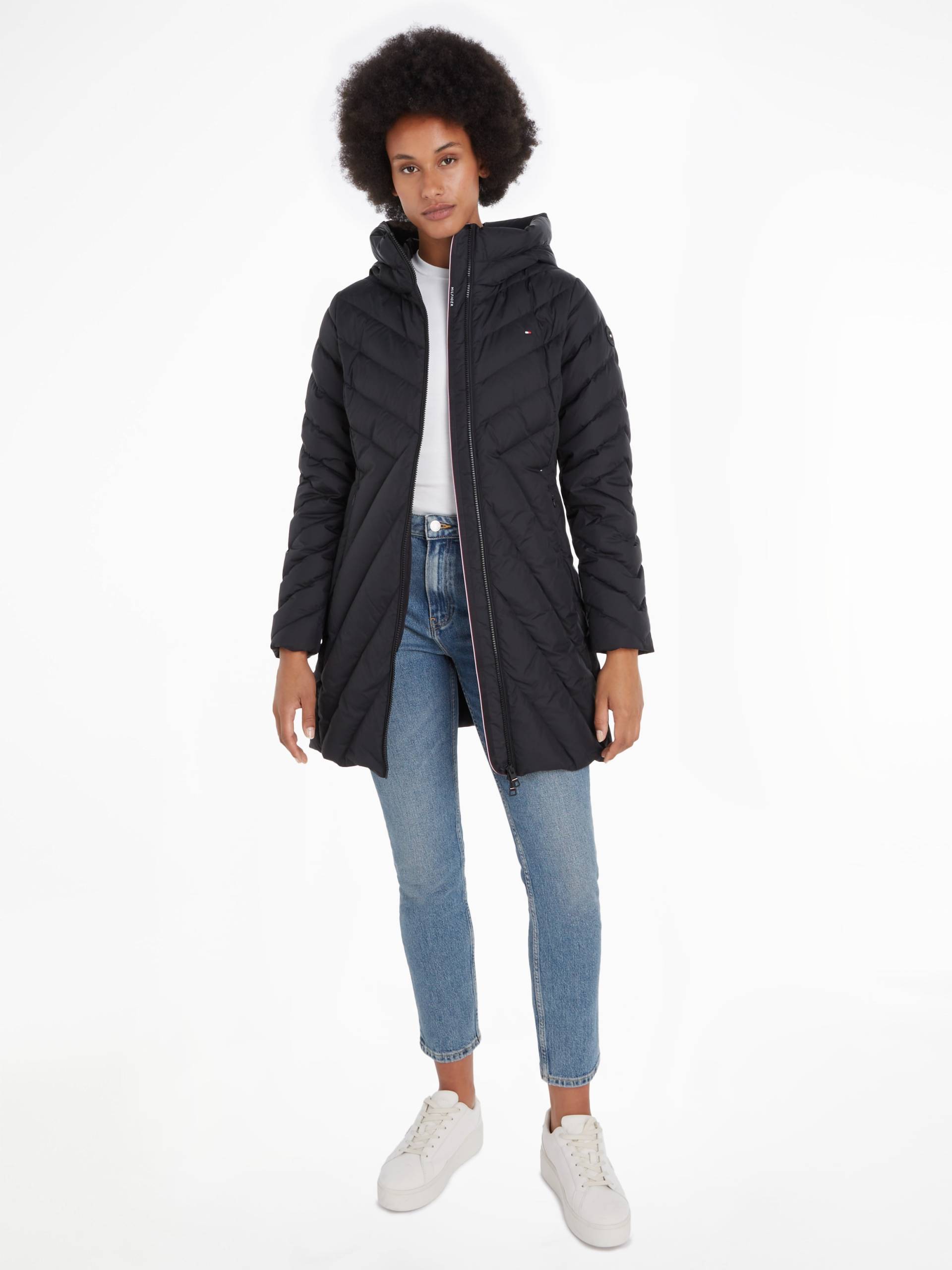 Tommy Hilfiger Steppmantel »CHEVRON MW PADDED COAT«, mit mittelstarker Wattierung und Tommy Hilfiger Markenlabel von TOMMY HILFIGER