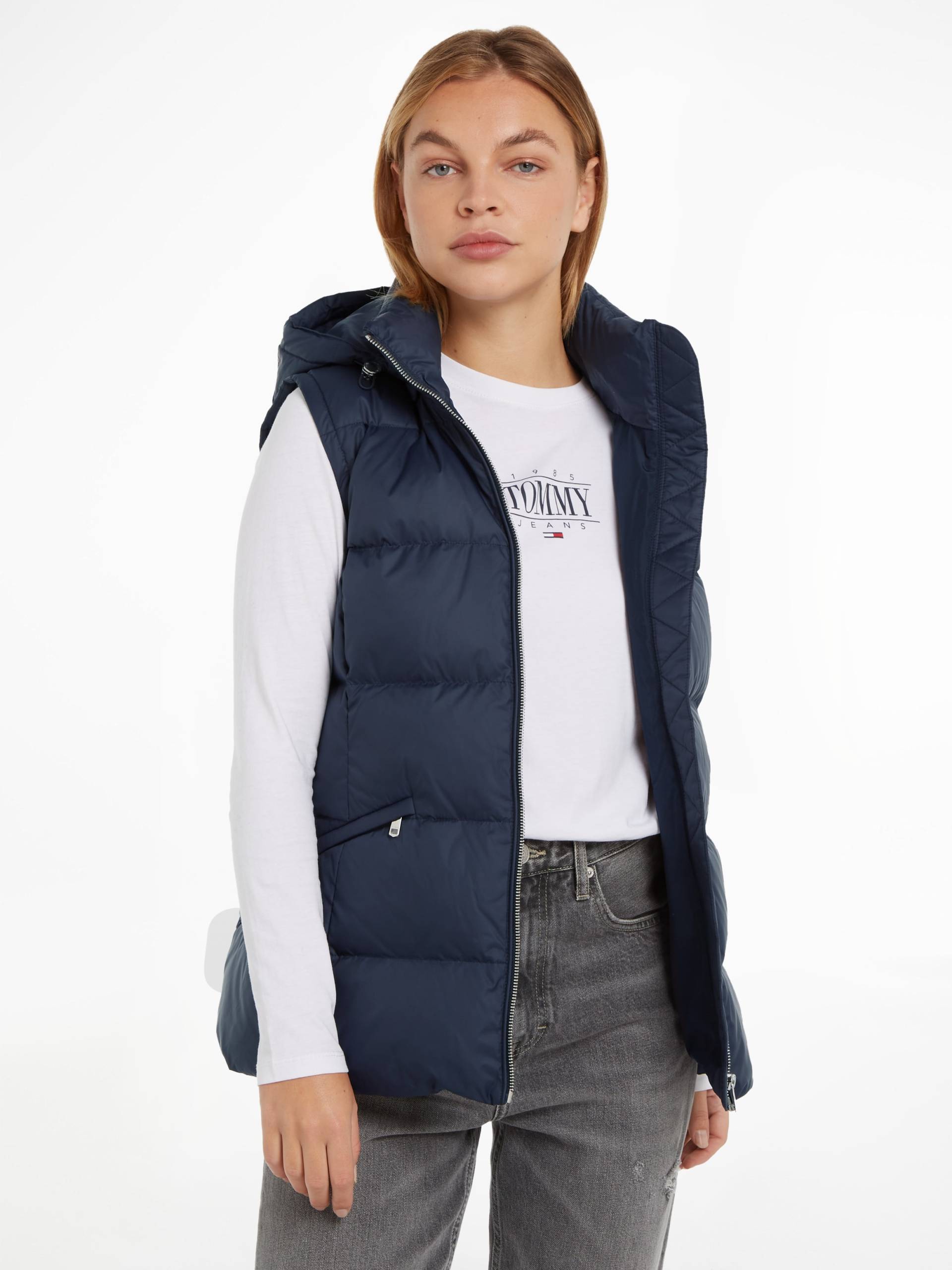 Tommy Hilfiger Steppweste »FEMININE MW RECYCLED DOWN VEST«, mit Reissverschlusstaschen von TOMMY HILFIGER