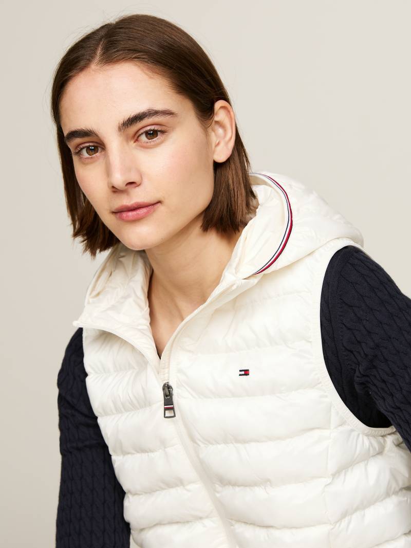 Tommy Hilfiger Steppweste »LW PADDED GLOBAL STRIPE VEST«, (Global Serie TH WOMEN), mit Elastic-Band von TOMMY HILFIGER