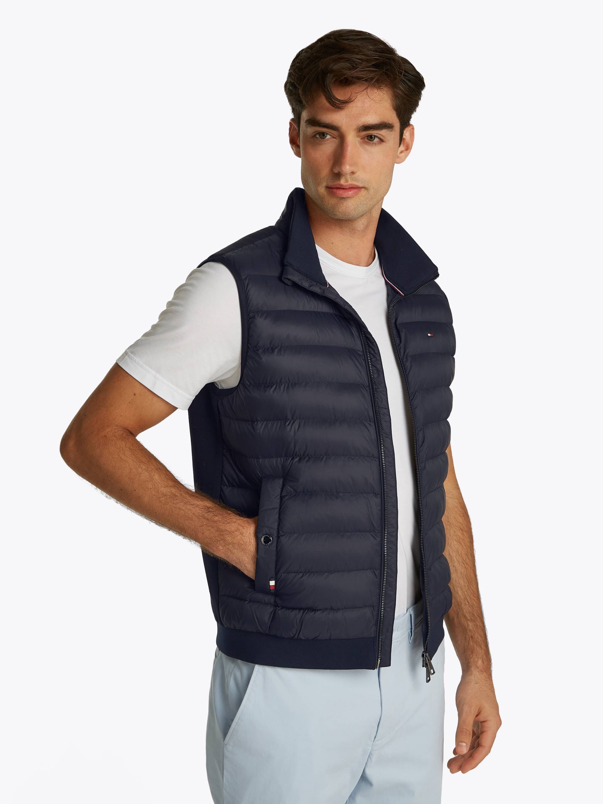 Tommy Hilfiger Steppweste »MIX MEDIA VEST«, Rückenteil ungesteppt von TOMMY HILFIGER