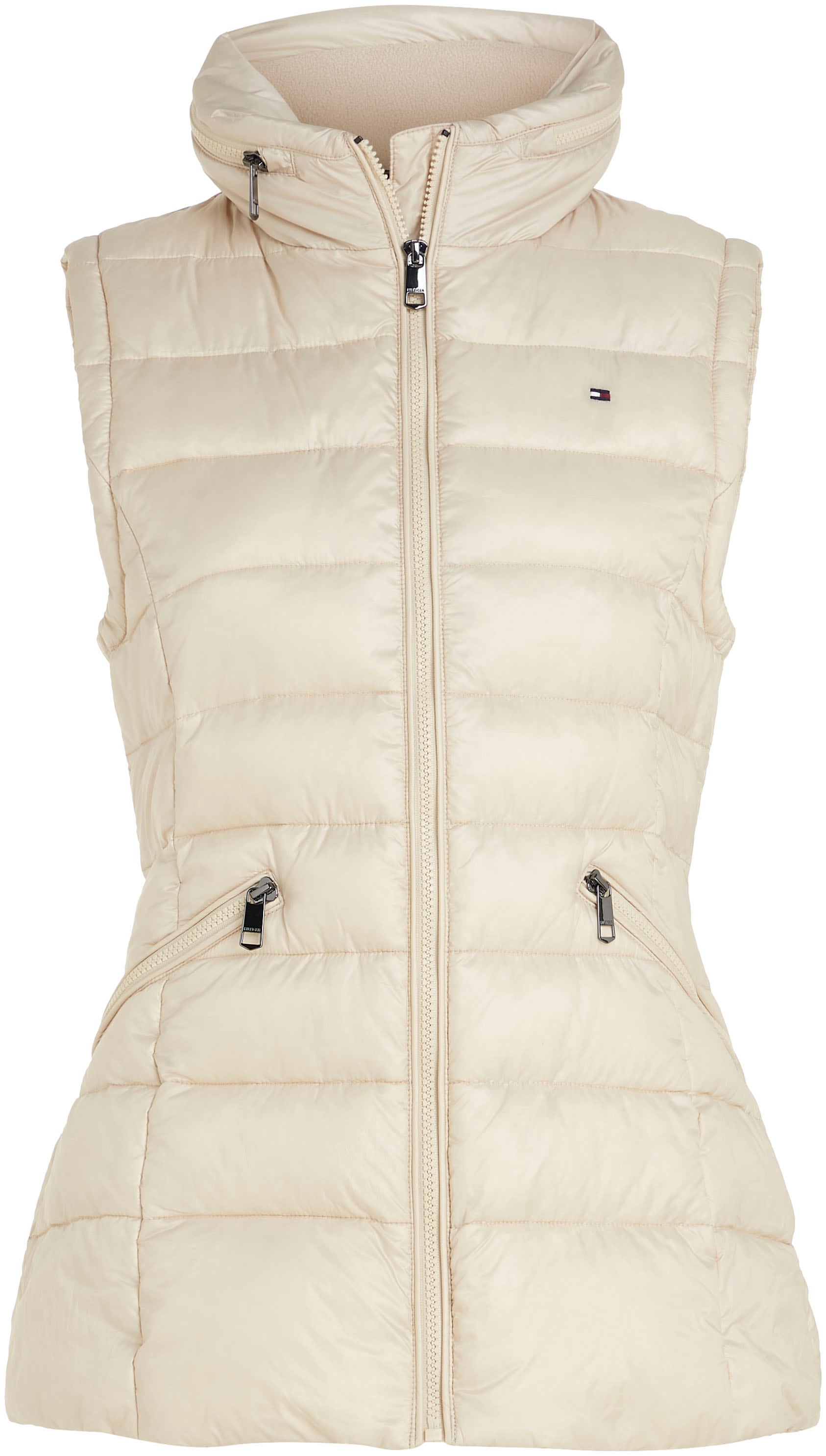 Tommy Hilfiger Steppweste »MW PADDED GLOBAL STRIPE VEST«, mit versteckter Kapuze im Stehkragen von TOMMY HILFIGER