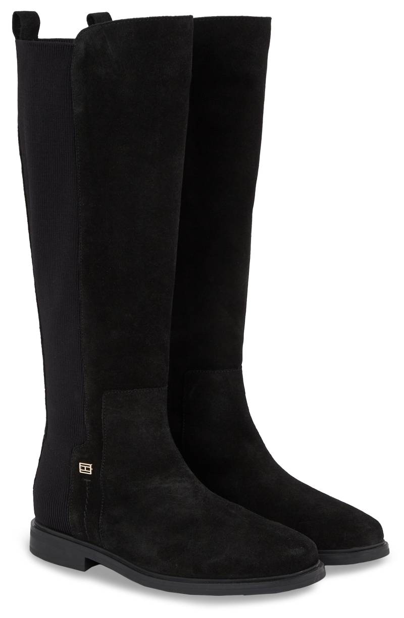 Tommy Hilfiger Stiefel »TOMMY ESSENTIALS LONGBOOT«, mit breitem Stretcheinsatz, schmale Form von TOMMY HILFIGER