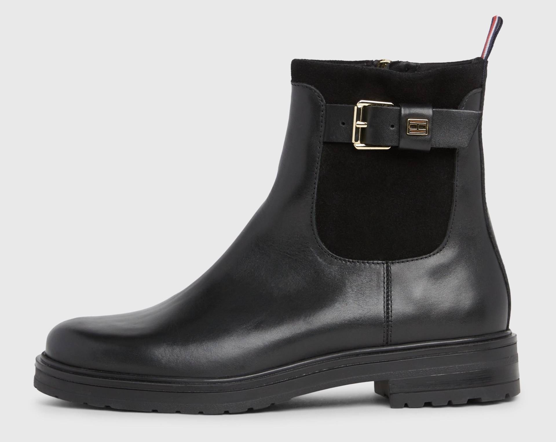 Tommy Hilfiger Stiefelette »BELT BOOTIE MATERIAL MIX«, mit Schnallenverschluss von TOMMY HILFIGER