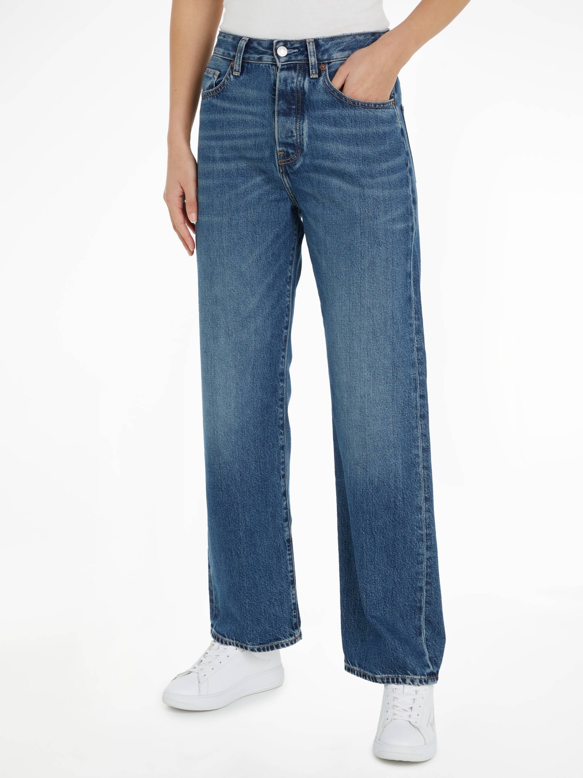 Tommy Hilfiger Straight-Jeans »LOOSE STRAIGHT RW KLO«, mit Lederlogopatch von TOMMY HILFIGER