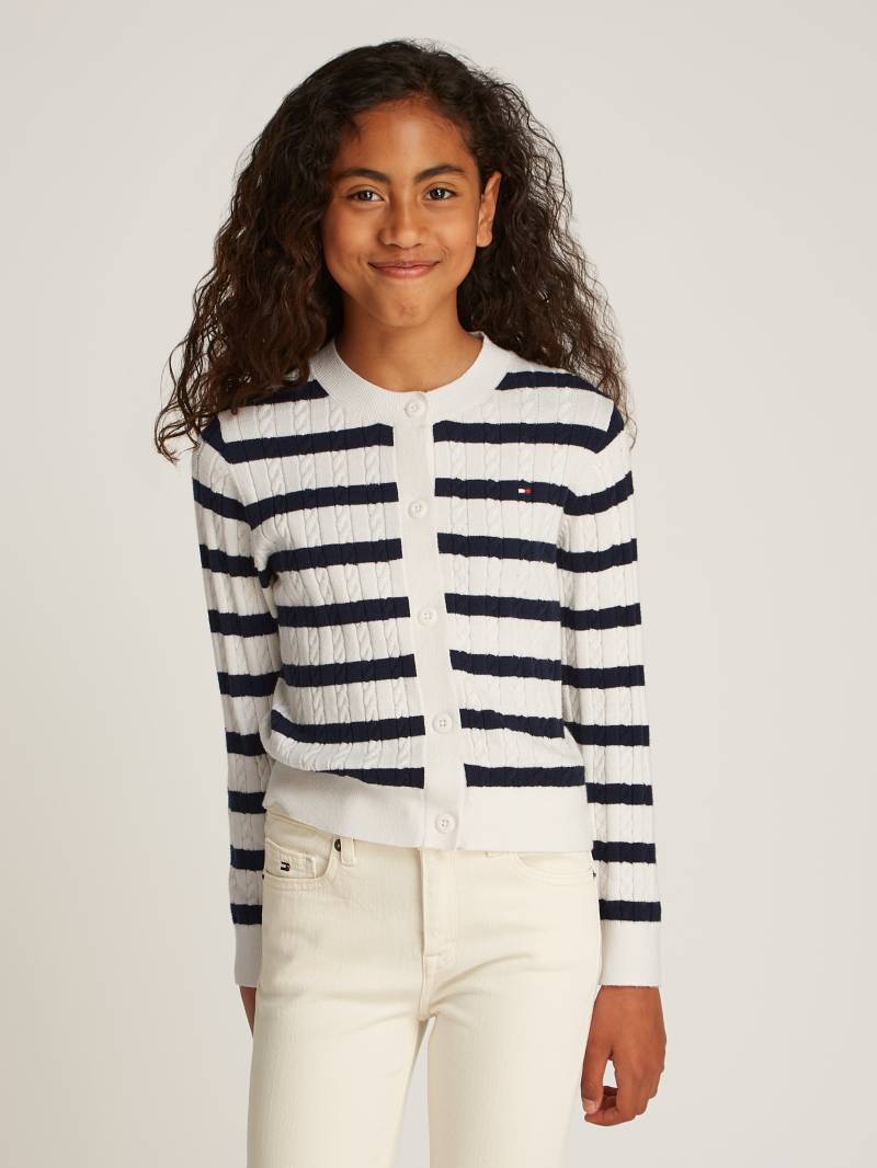 Tommy Hilfiger Strickjacke »MINI CABLE CARDIGAN«, mit kleinem Zopfmuster von TOMMY HILFIGER