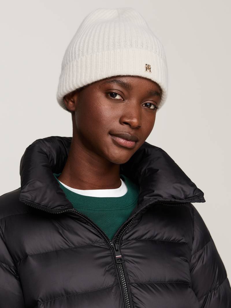 Tommy Hilfiger Strickmütze »CASHMERE CHIC BEANIE«, mit Monogramm-Emblem von TOMMY HILFIGER