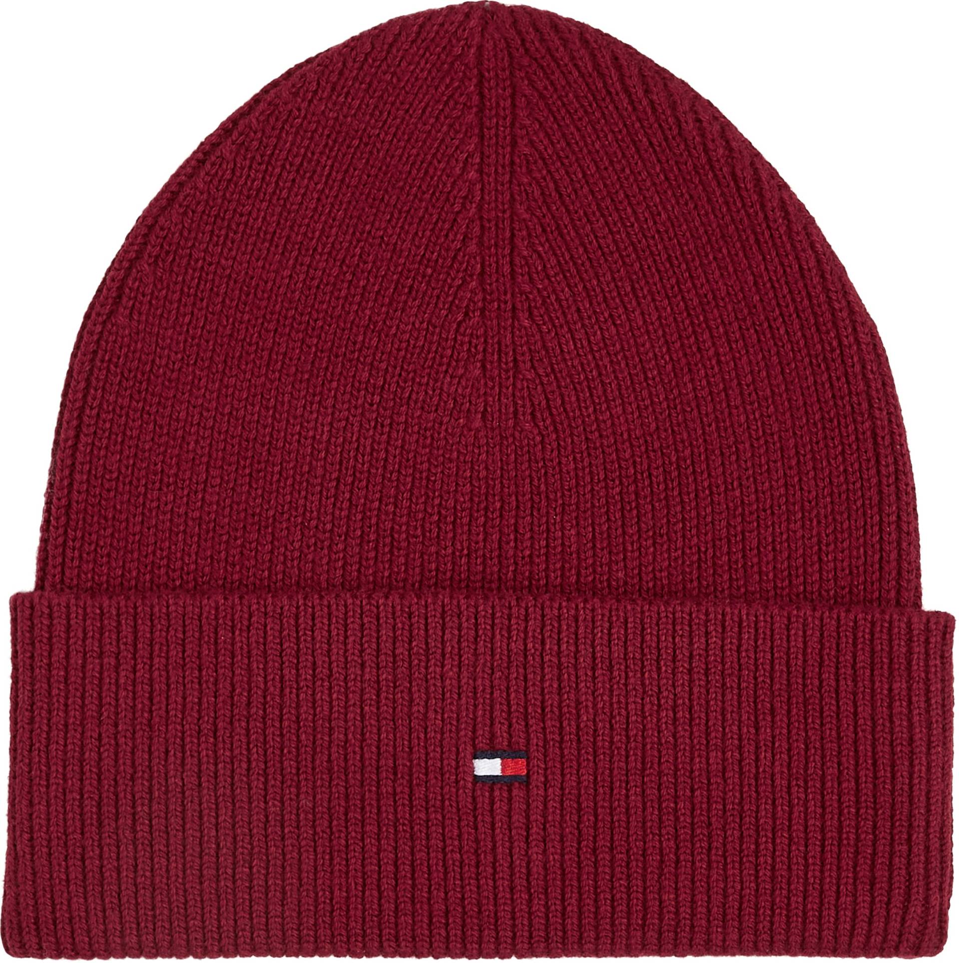 Tommy Hilfiger Strickmütze »ESSENTIAL FLAG BEANIE«, mit Logostickerei von TOMMY HILFIGER