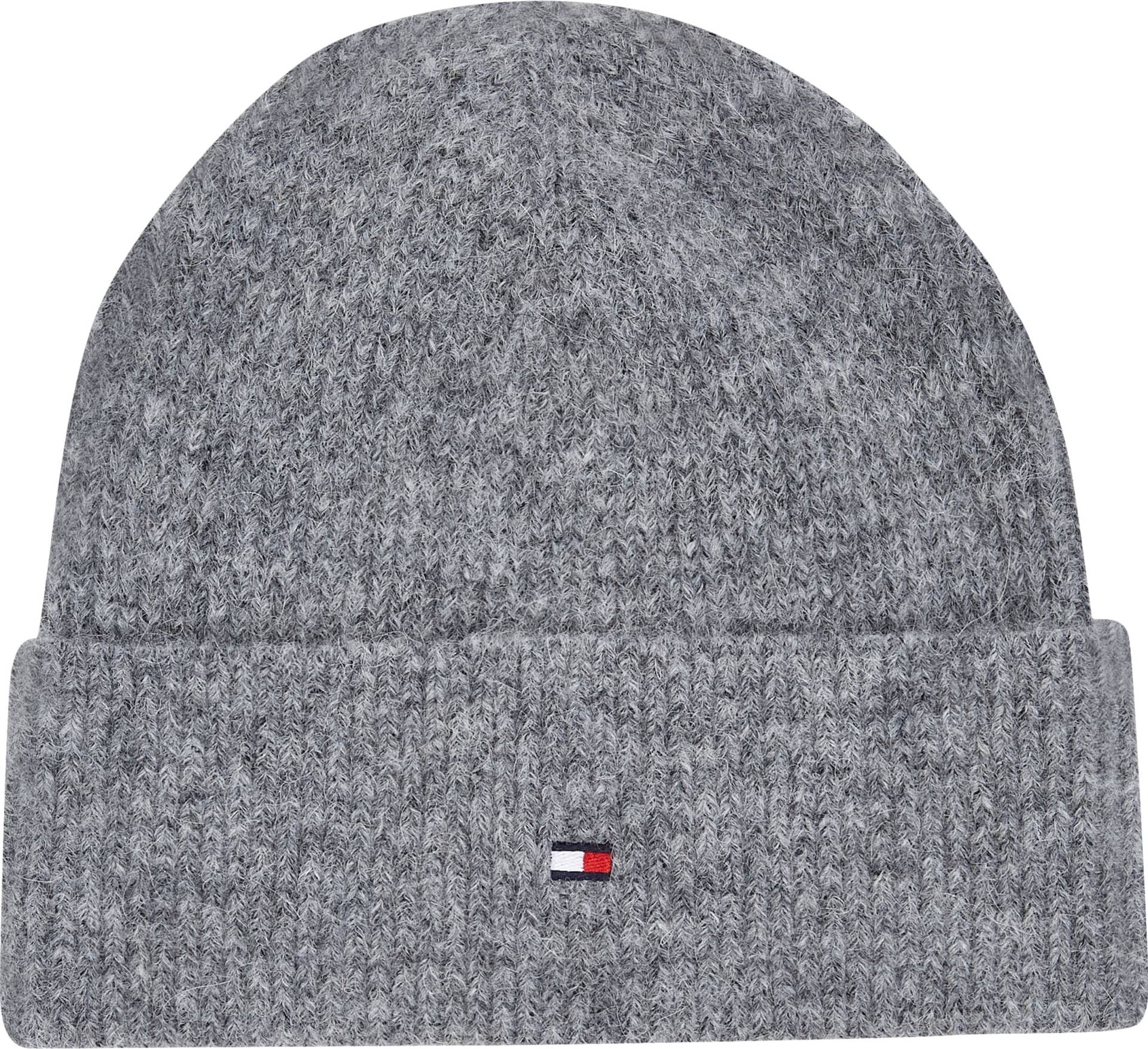 Tommy Hilfiger Strickmütze »ESSENTIAL FLAG FUZZY BEANIE«, mit Logostickerei von TOMMY HILFIGER