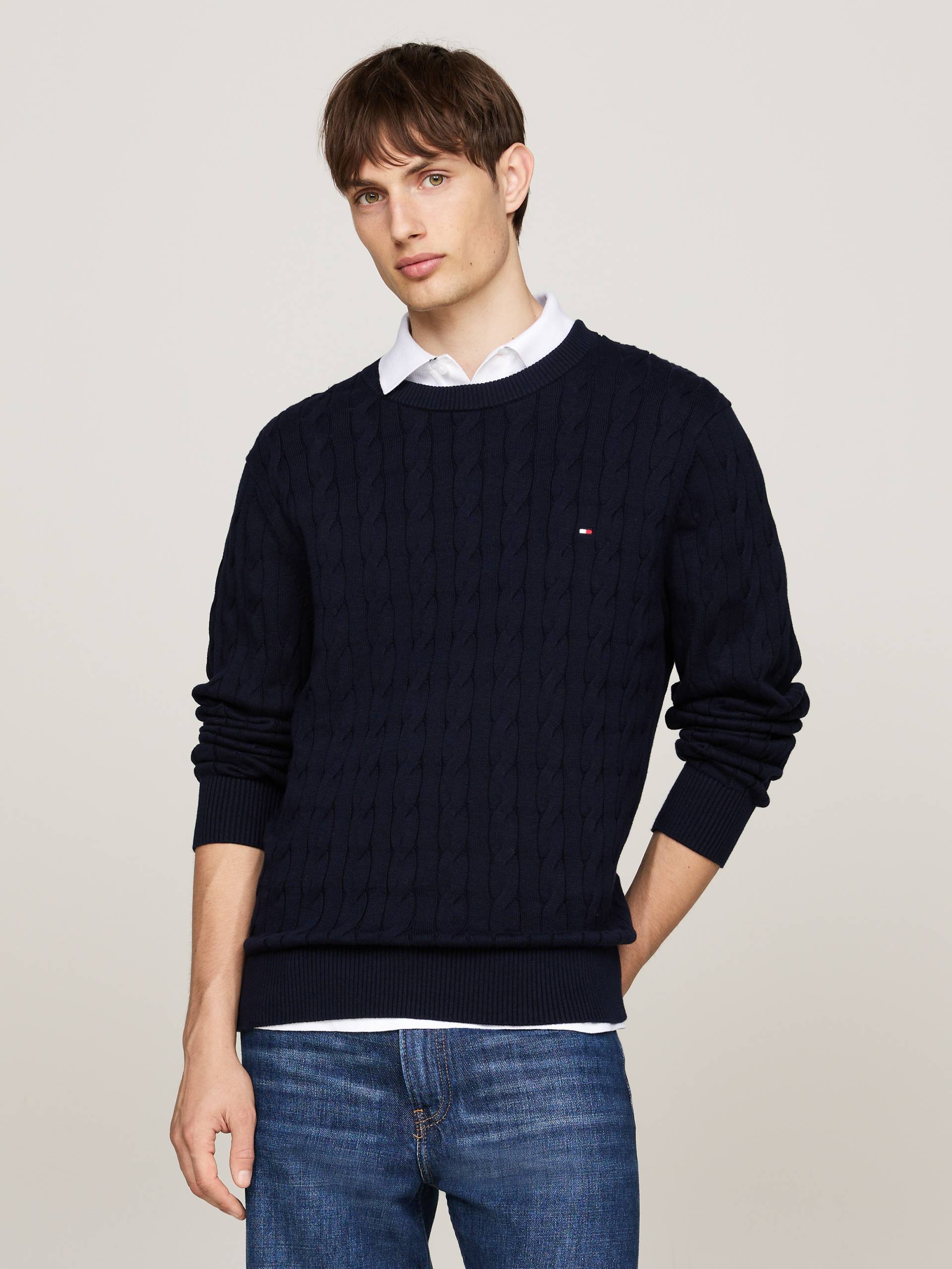 Tommy Hilfiger Strickpullover »CLASSIC CABLE CREW NECK« von TOMMY HILFIGER