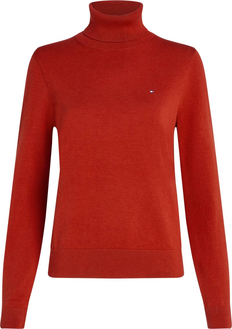 Tommy Hilfiger Strickpullover »CO JERSEY STITCH ROLL-NK SWT«, mit Rollkragen von TOMMY HILFIGER