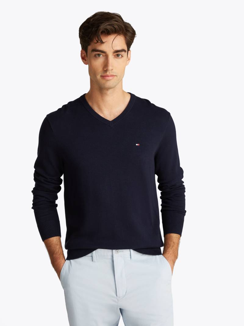 Tommy Hilfiger Strickpullover »ESSENTIAL COTTON V NECK« von TOMMY HILFIGER