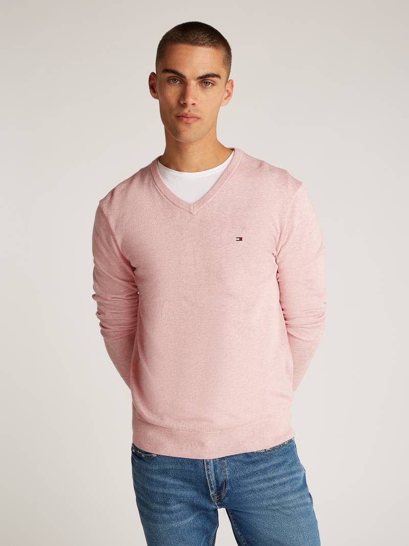 Tommy Hilfiger Strickpullover »ESSENTIAL COTTON V NECK« von TOMMY HILFIGER