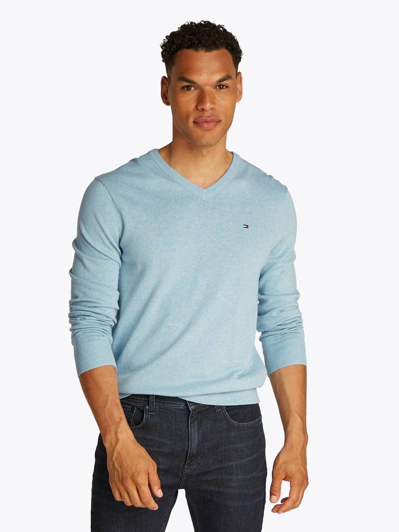 Tommy Hilfiger Strickpullover »ESSENTIAL COTTON V NECK« von TOMMY HILFIGER