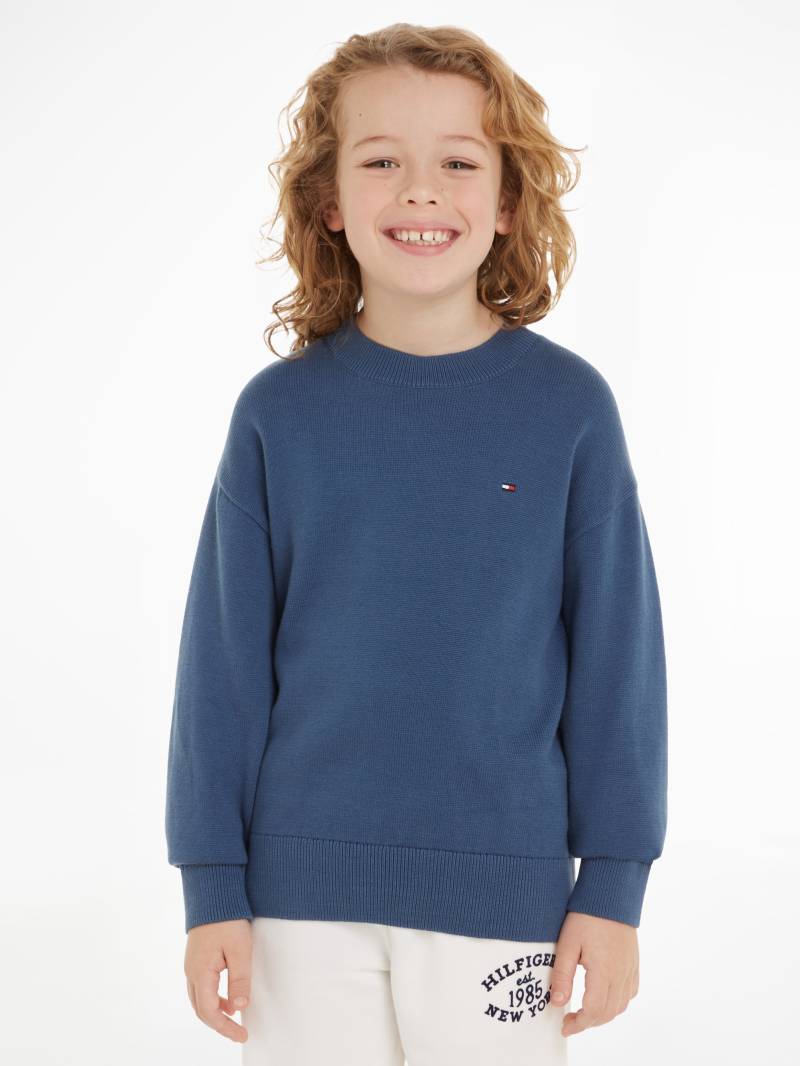 Tommy Hilfiger Strickpullover »ESSENTIAL SWEATER«, Kinder bis 16 Jahre mit Logostickerei von TOMMY HILFIGER