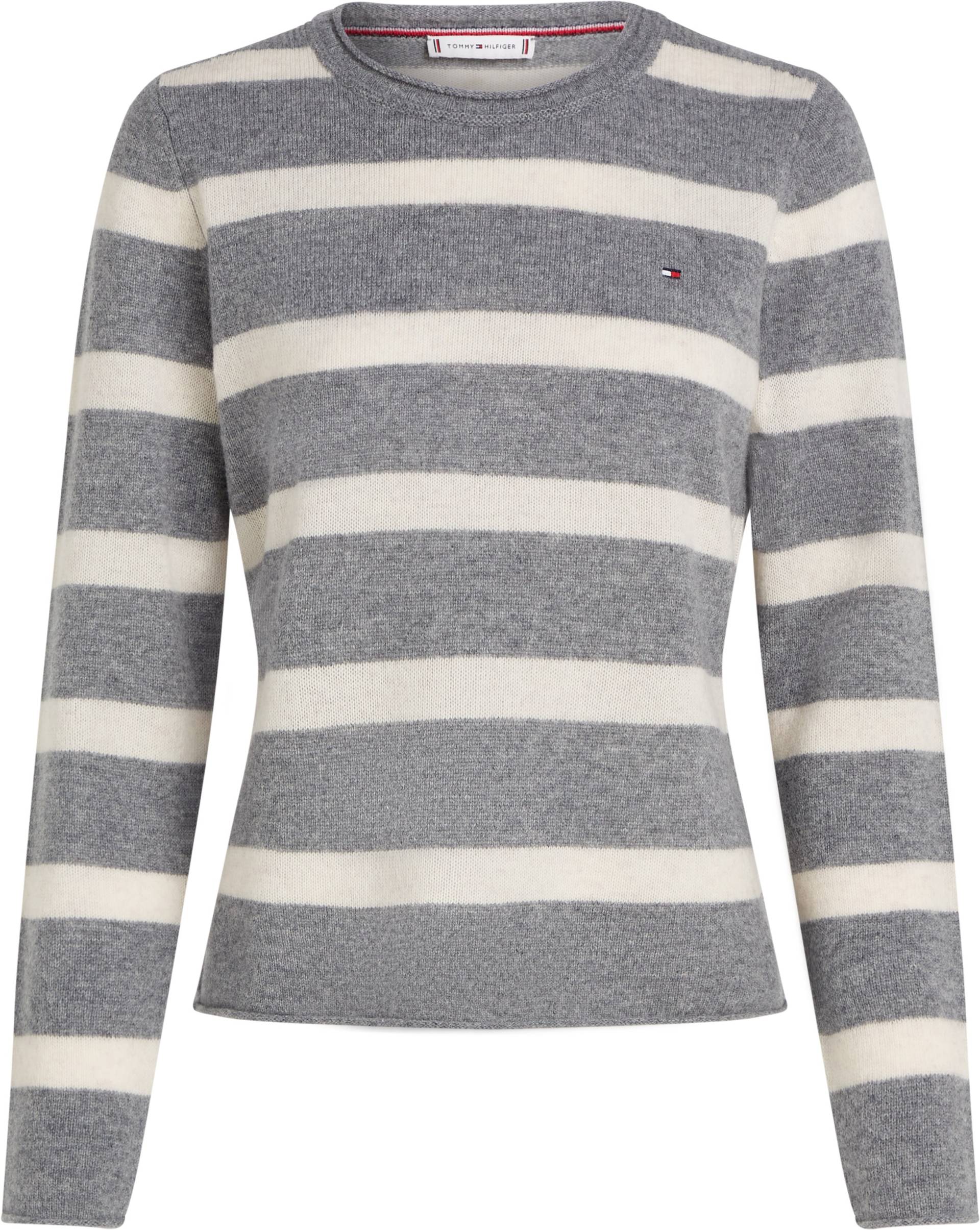 Tommy Hilfiger Strickpullover »SOFT WOOL C-NK SWEATER«, mit Logostickerei, aus 100% Wolle von TOMMY HILFIGER