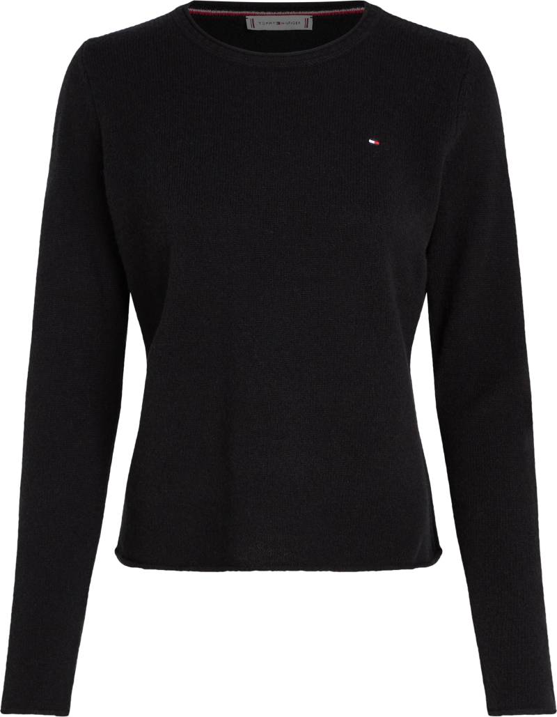 Tommy Hilfiger Strickpullover »SOFT WOOL C-NK SWEATER«, mit Logostickerei, aus 100% Wolle von TOMMY HILFIGER