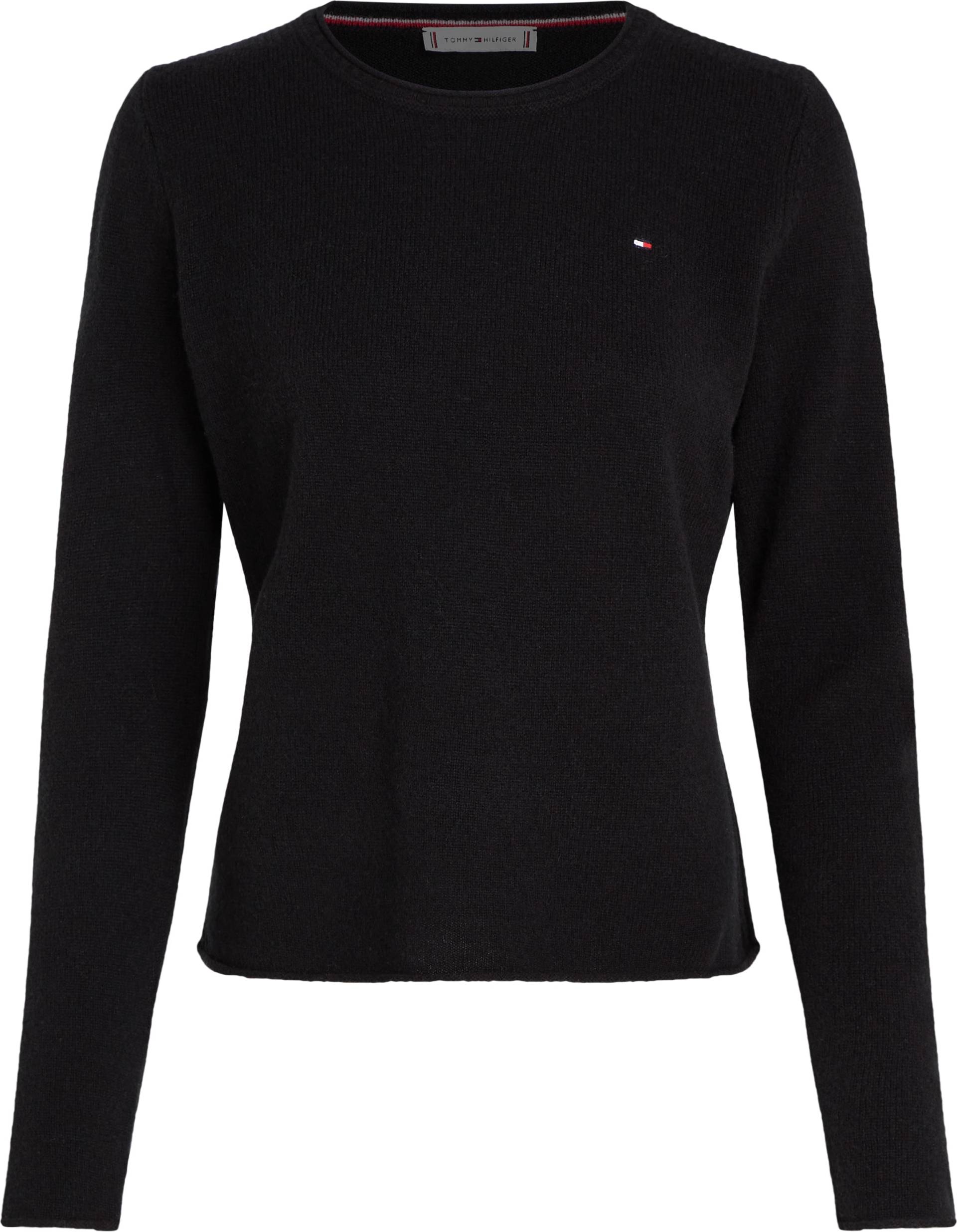 Tommy Hilfiger Strickpullover »SOFT WOOL C-NK SWEATER«, mit Logostickerei, aus 100% Wolle von TOMMY HILFIGER